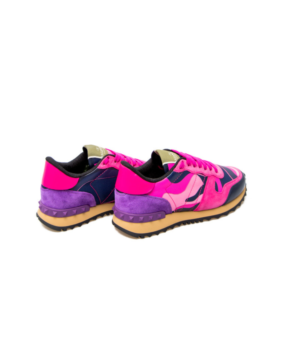 Valentino Rockrunner Leisure Sports Shoes In Pink