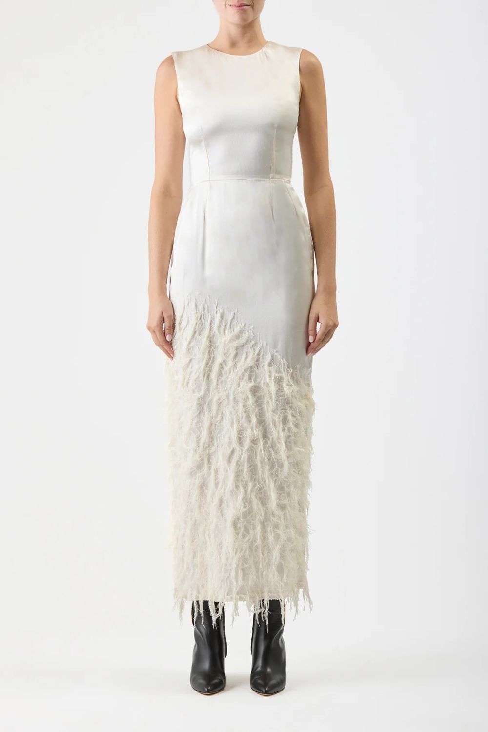 Gabriela Hearst Maslow Sleeveless Silk Maxi Dress In White