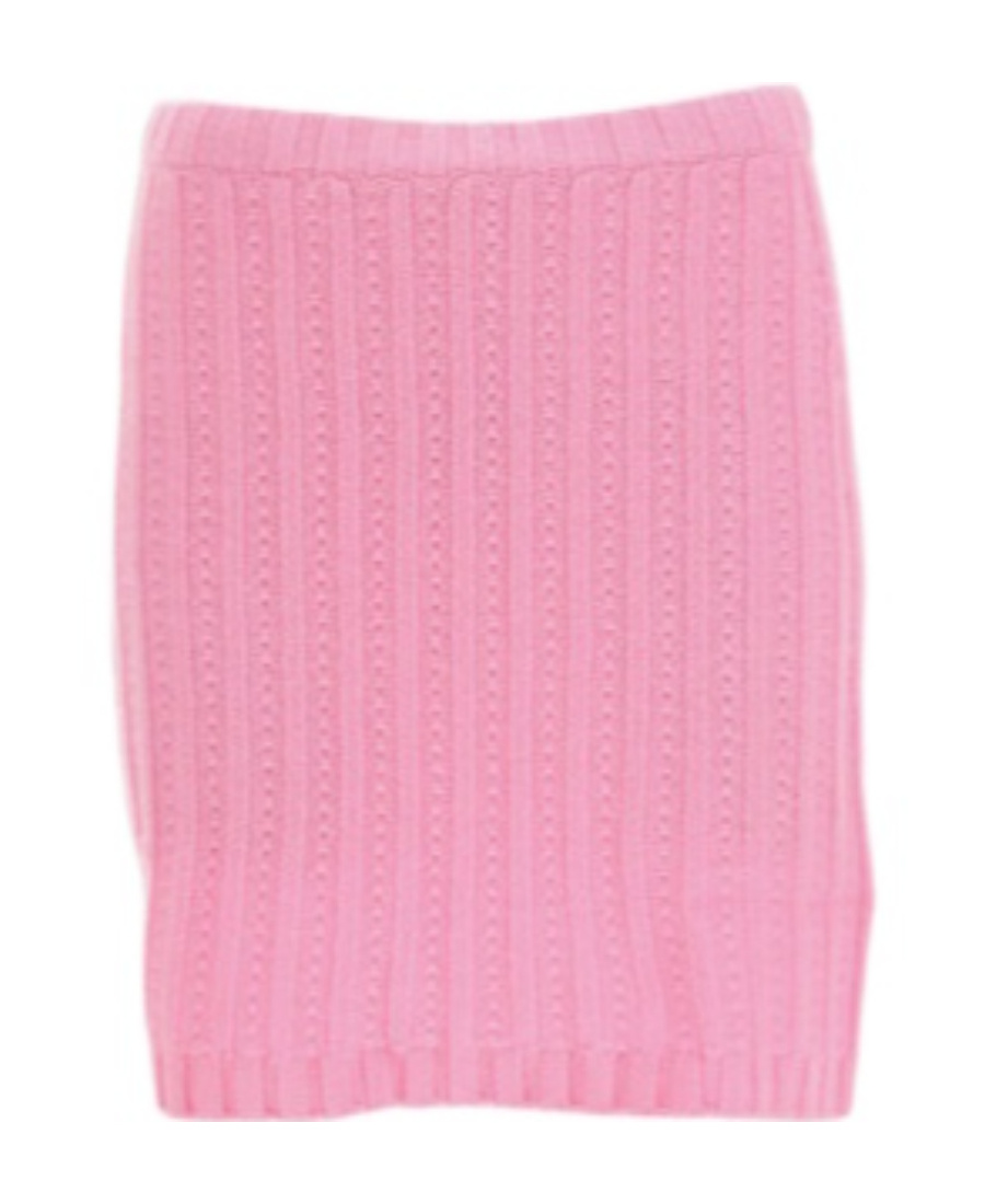 Blumarine Cable-knit Mini Skirt In Pink