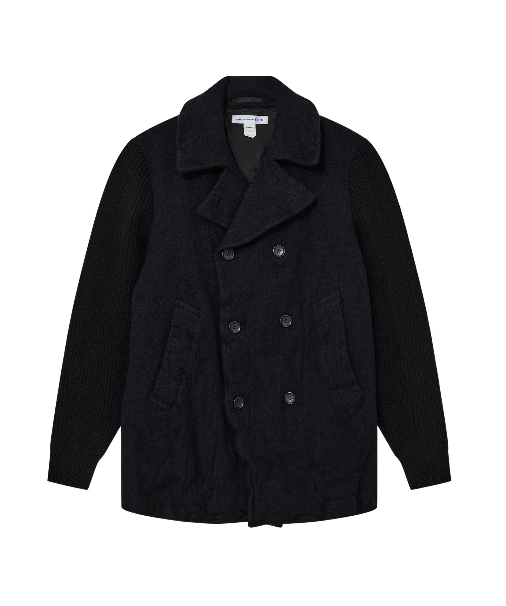 Comme Des Garçons Long-sleeved Casual Jacket In Black