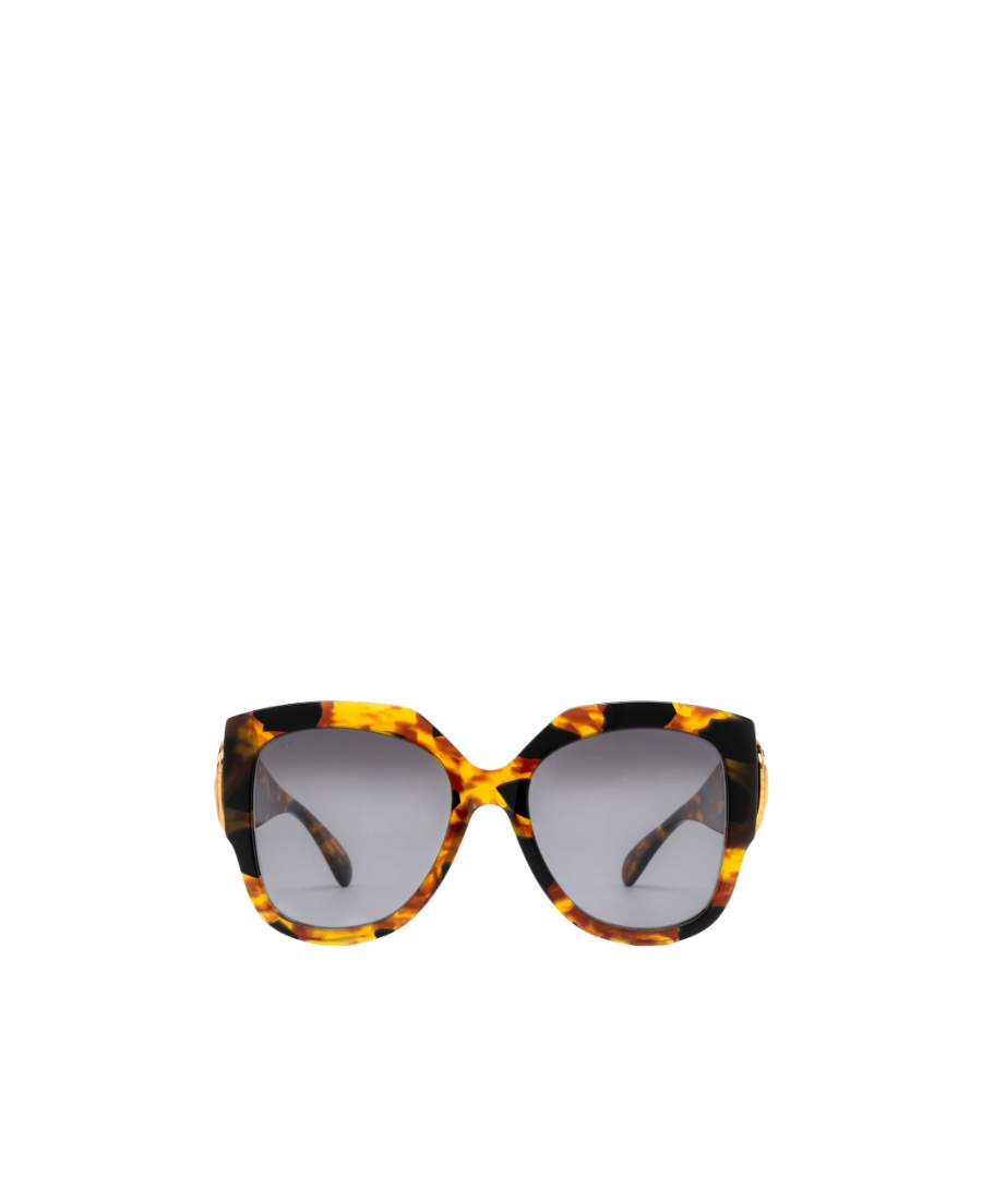 Gucci Tortoiseshell-effect Oversize-frame Sunglasses In Gray