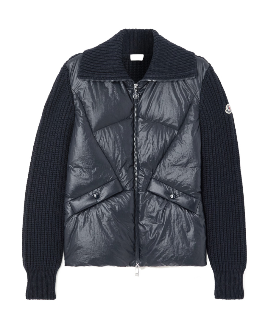 Moncler Rib Down Jacket In Black
