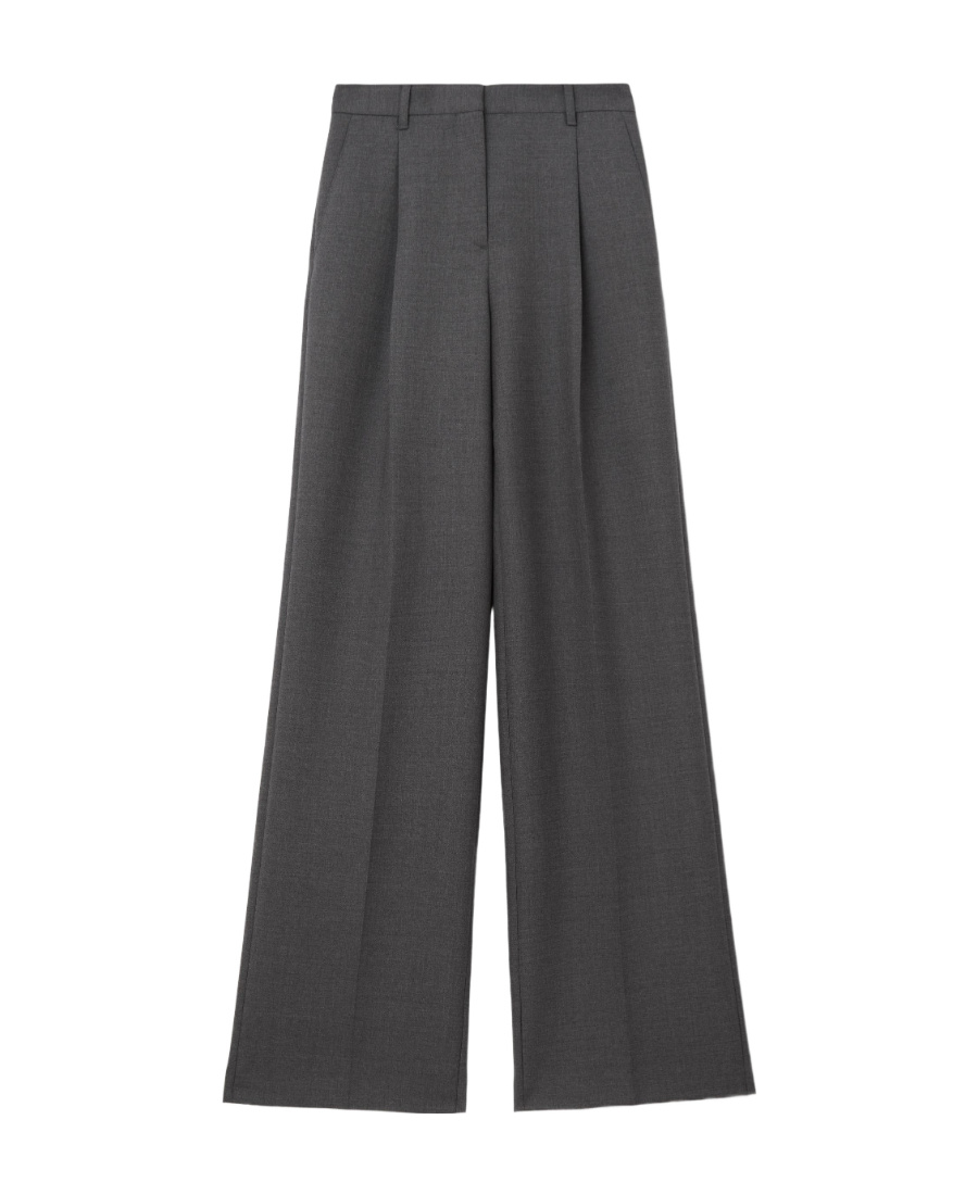 Shop Burberry Straight-cut Tailored Trousers In Gray