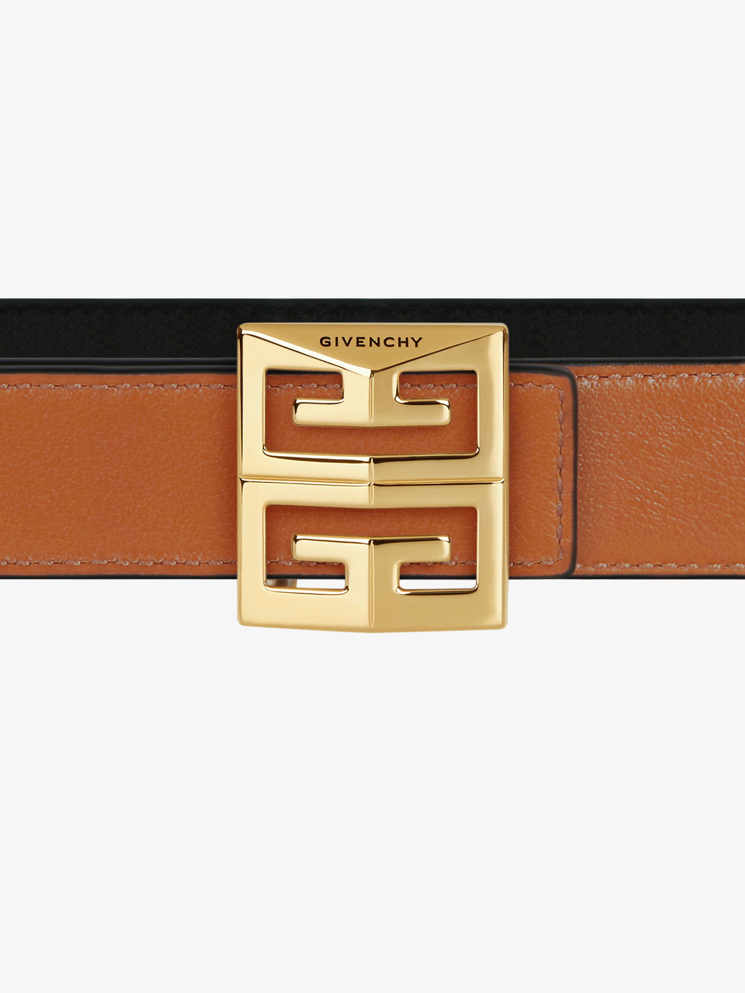 Givenchy Reversible Leather Belt In Brown