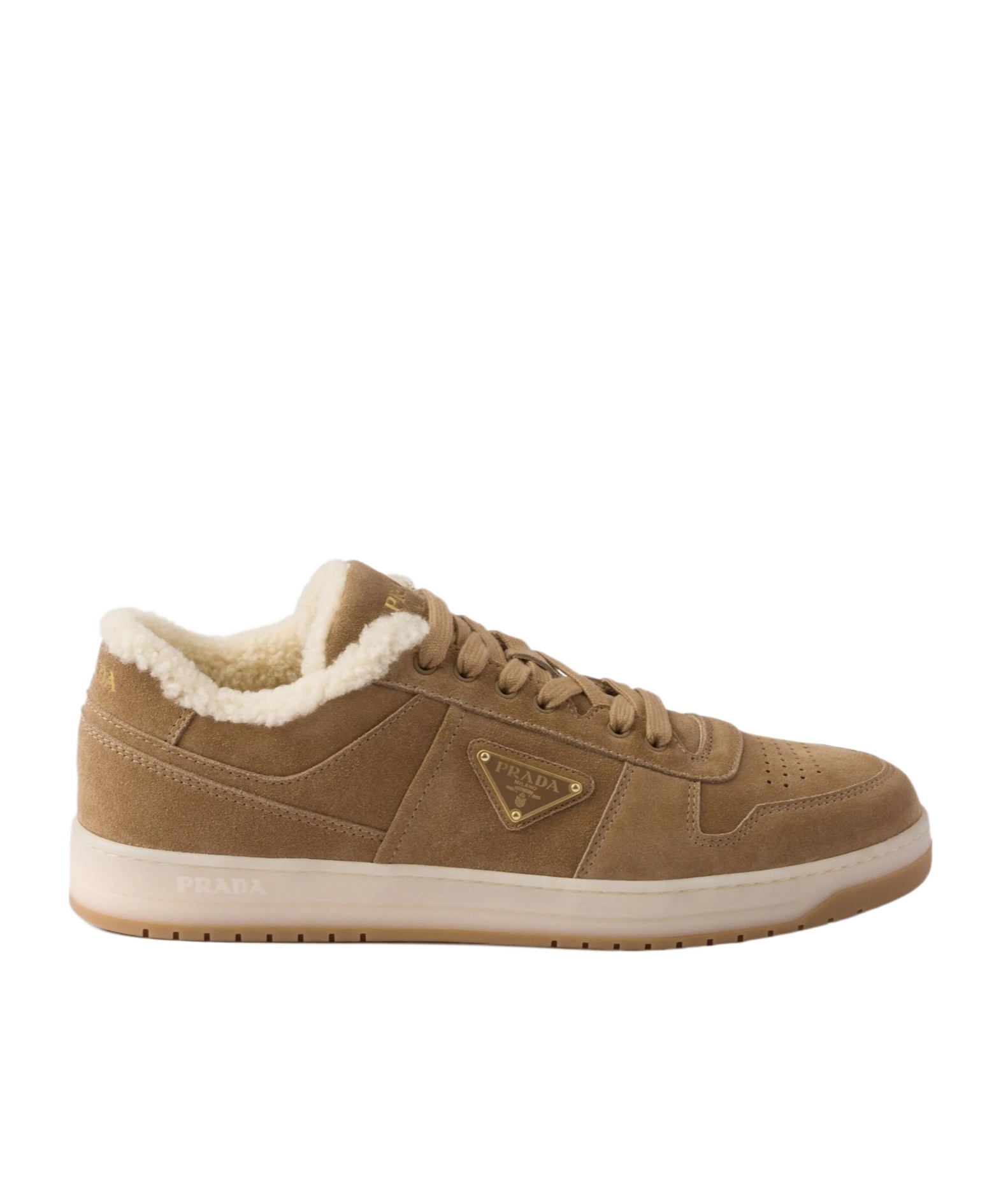 Prada Downtown Sneaker In Brown