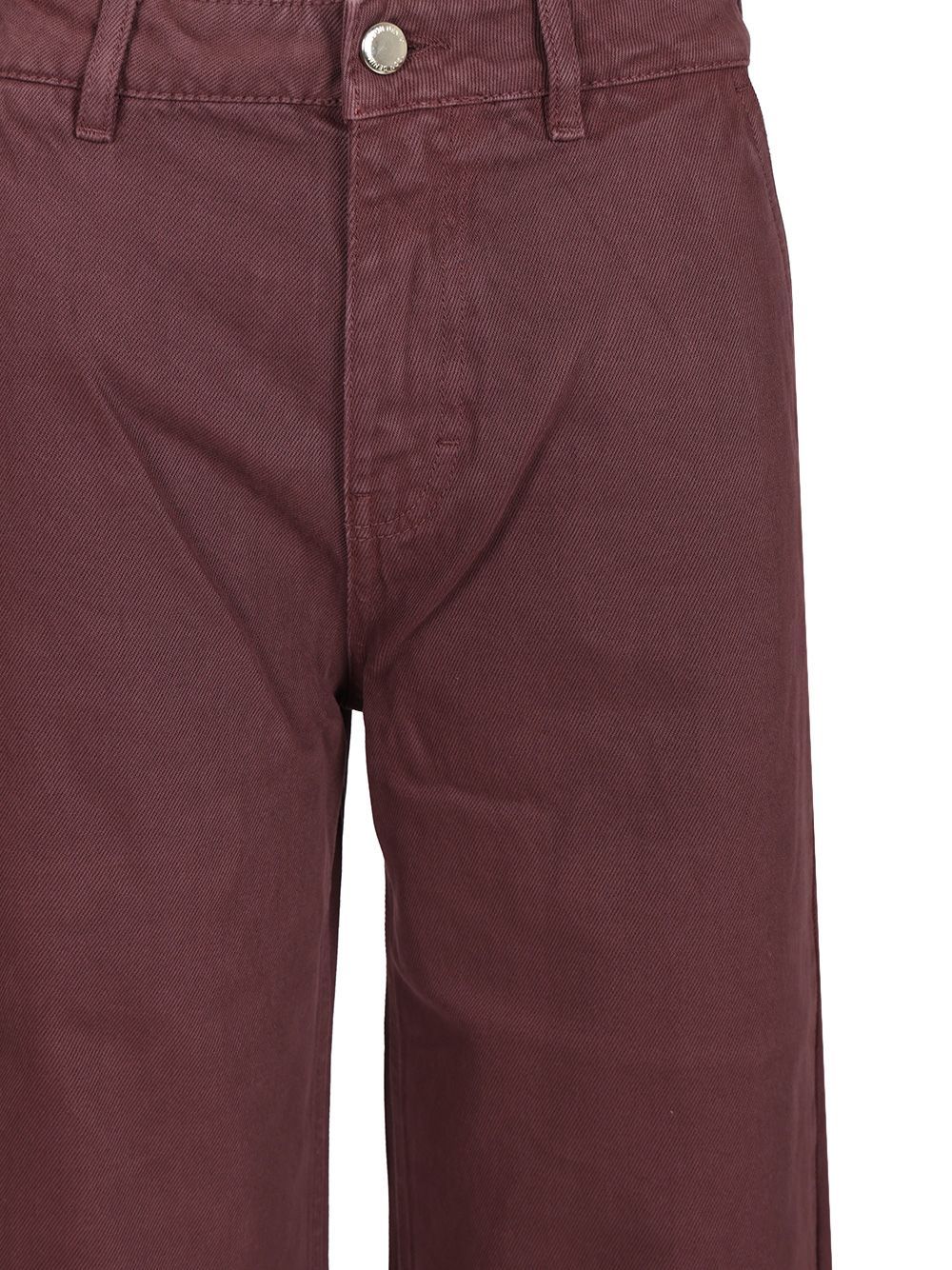 Icon Denim Wide-leg Denim Trousers In Red