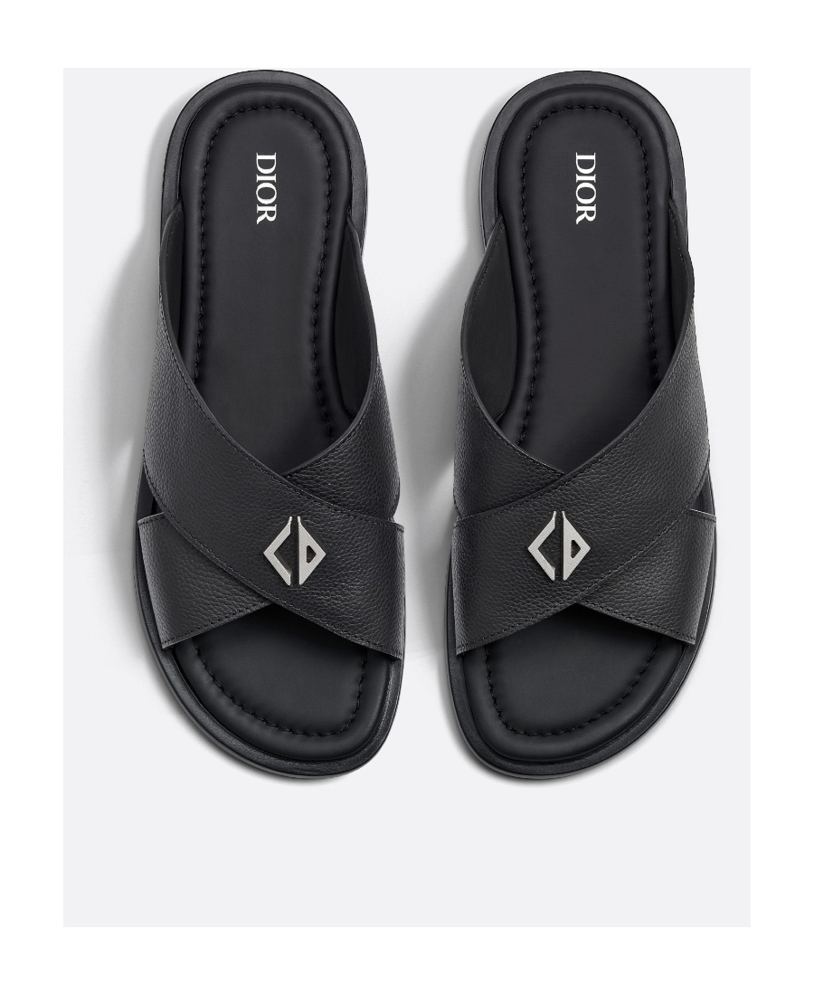Dior Logo Sandals In Black