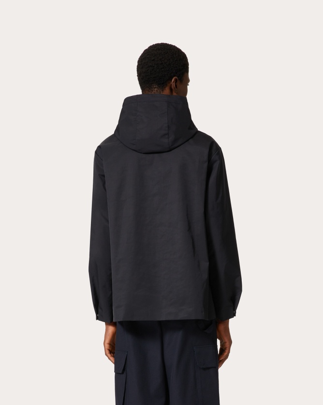 Valentino V Detail Hat Casual Jacket In Blue