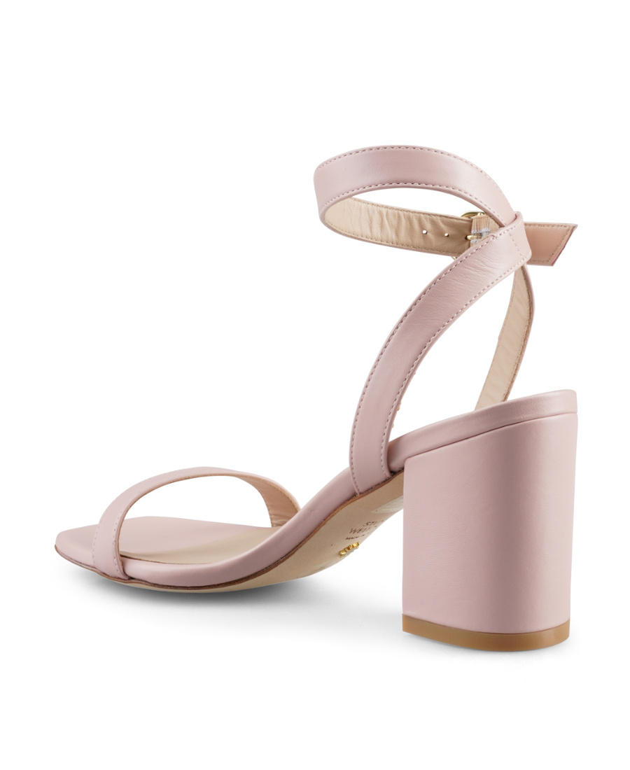 Stuart Weitzman 85mm Block-heel Ankle-strap Sandals In Pink