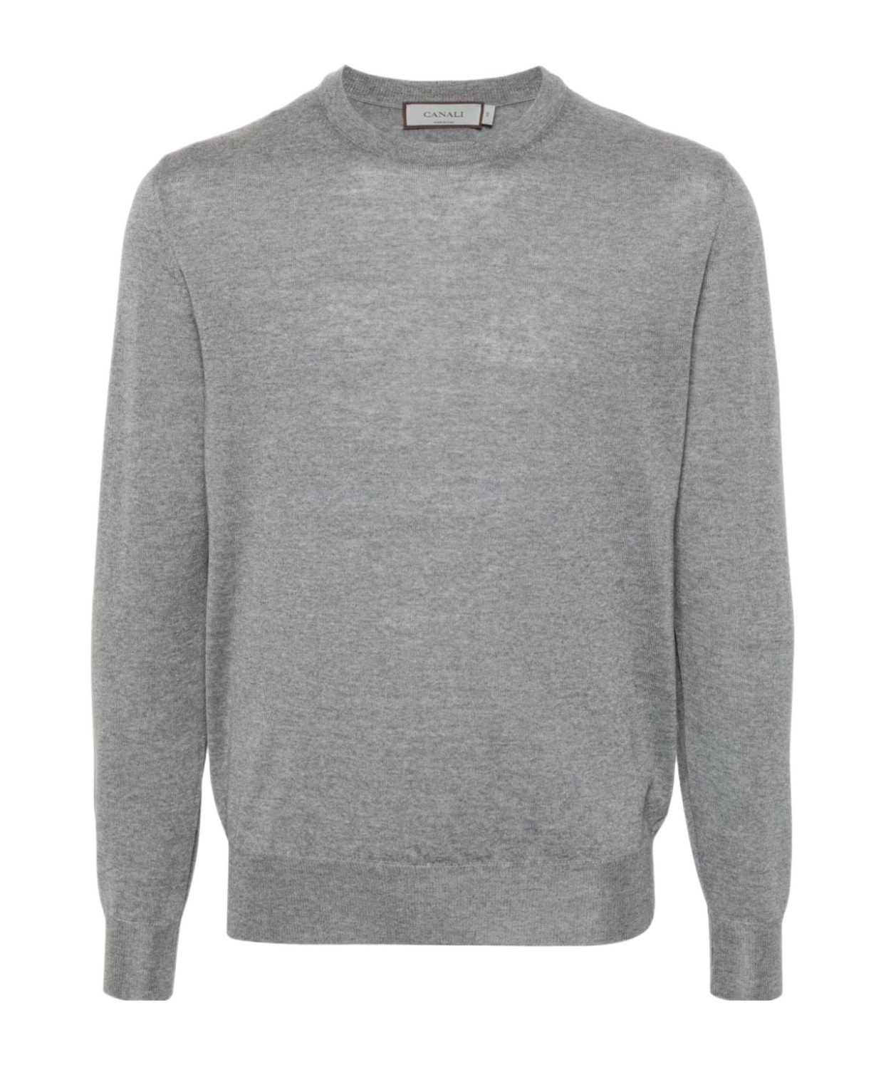 Canali Fine-knit Merino Jumper In Gray