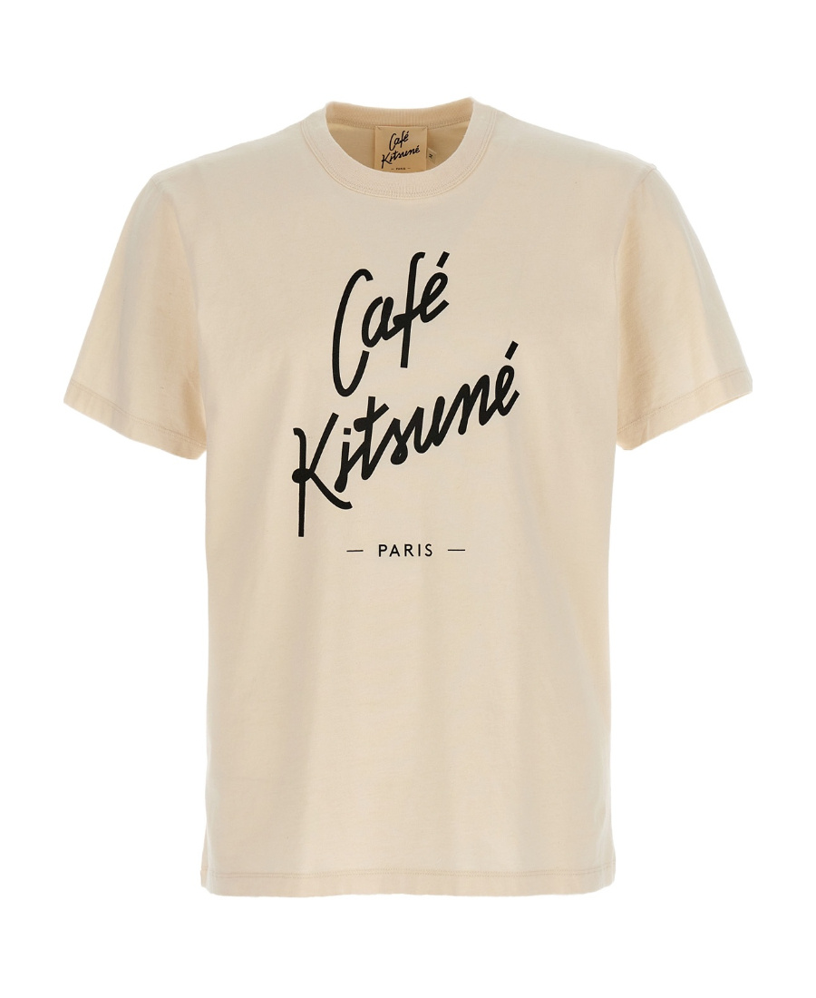 Maison Kitsuné T-shirt With Round Neck And Short Sleeves In Brown