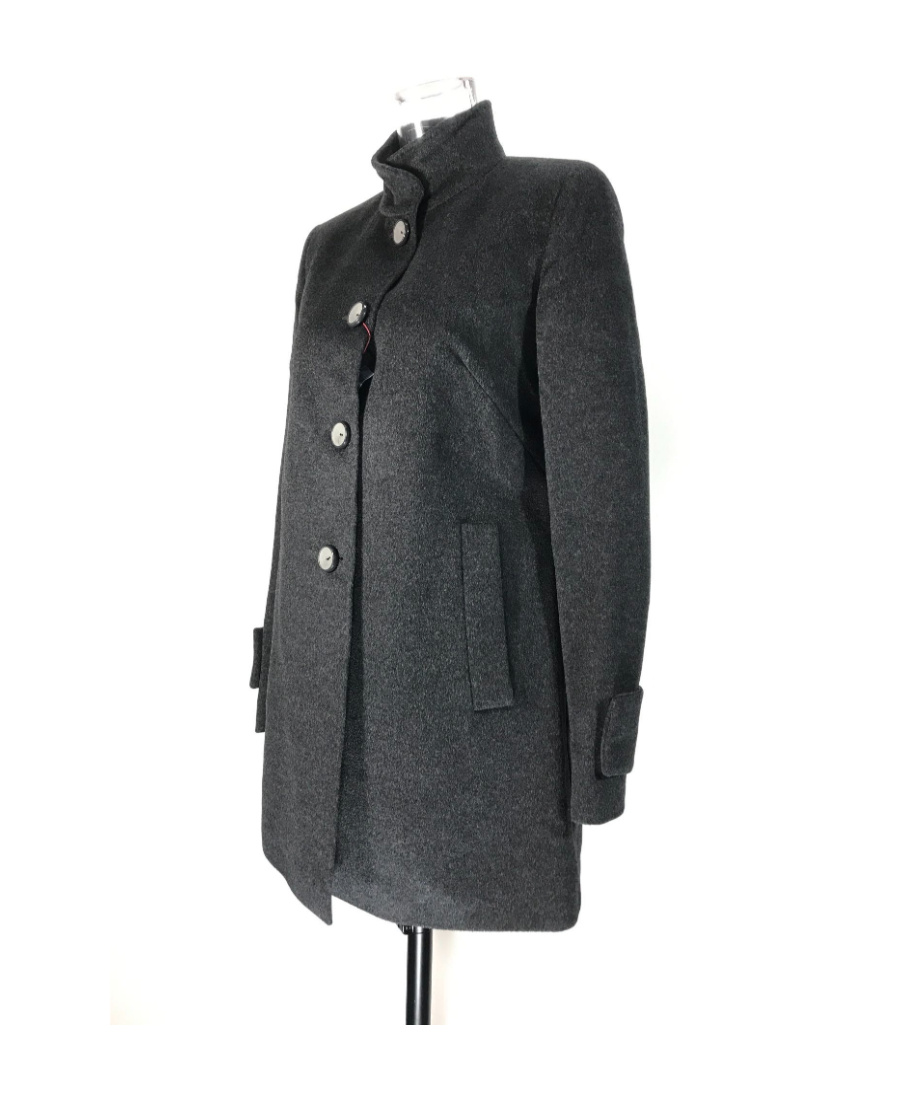 Shop Max Mara Long-sleeved Wool Coat In Black