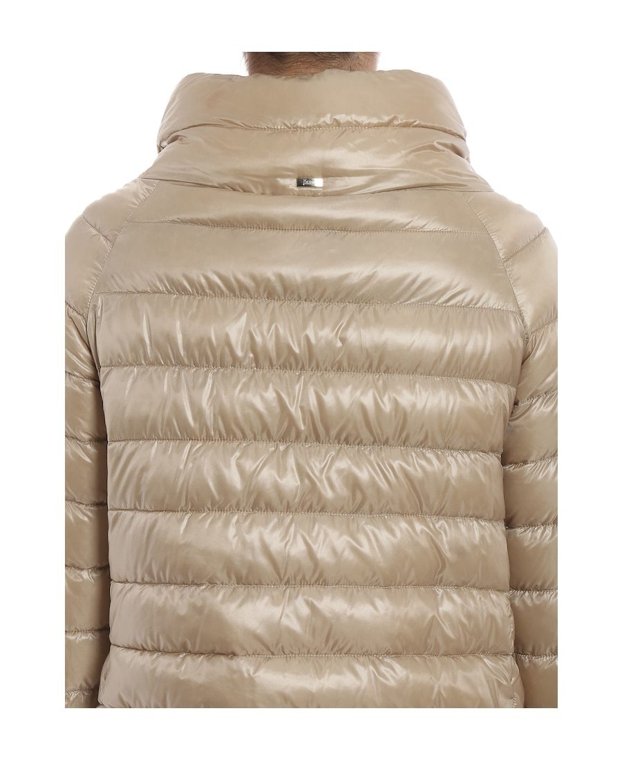 Herno Iconico Woman Puffer Cream Size 8 Polyamide In Nude
