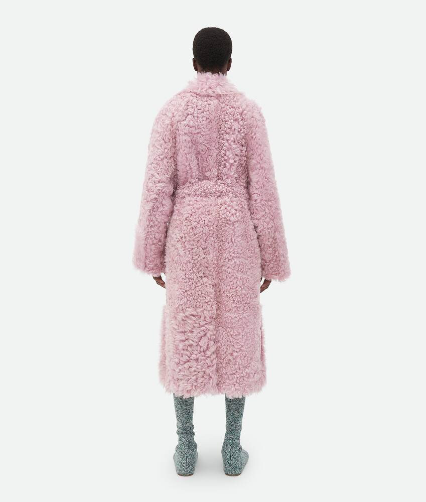 Bottega Veneta Manteau En Shearling In Pink