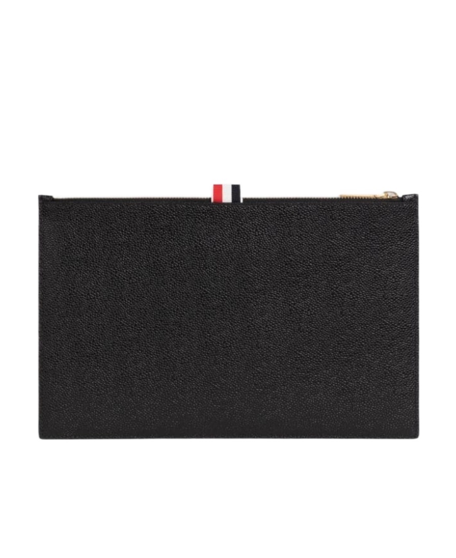 Thom Browne Small Zipped Clutch In Black