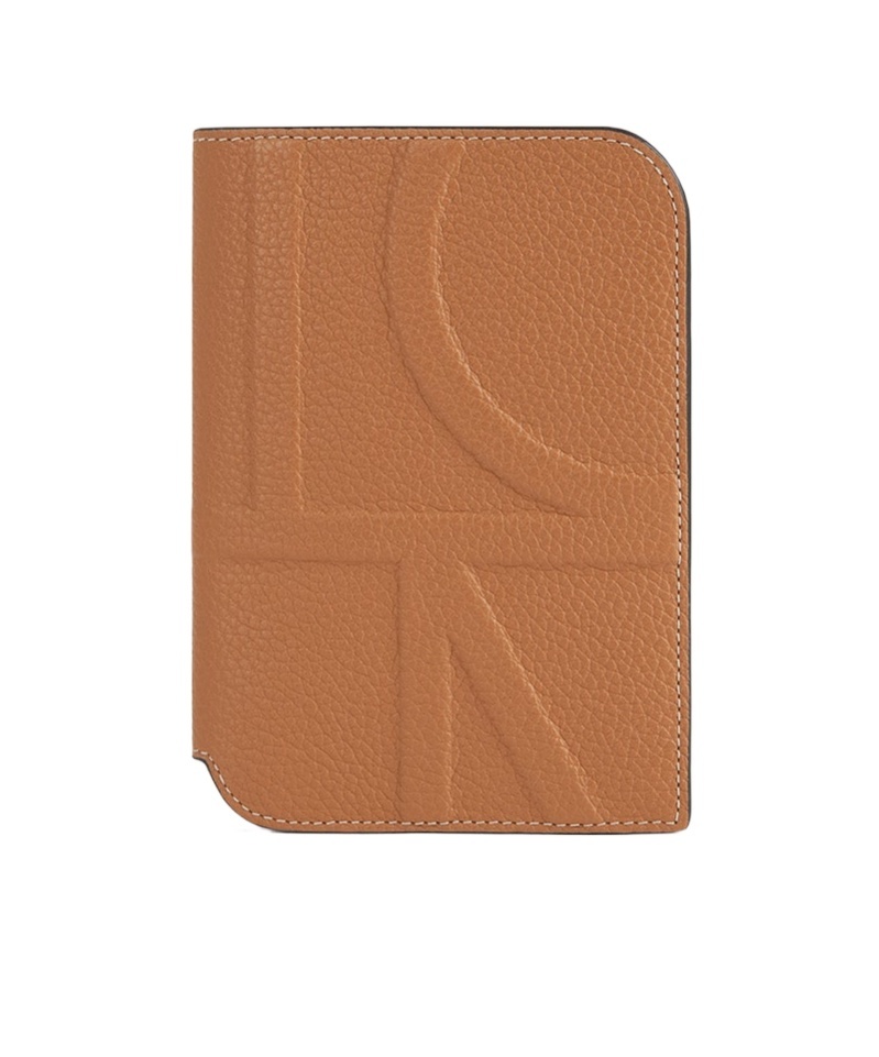 Totême Monogram Leather Passport Holder In Brown