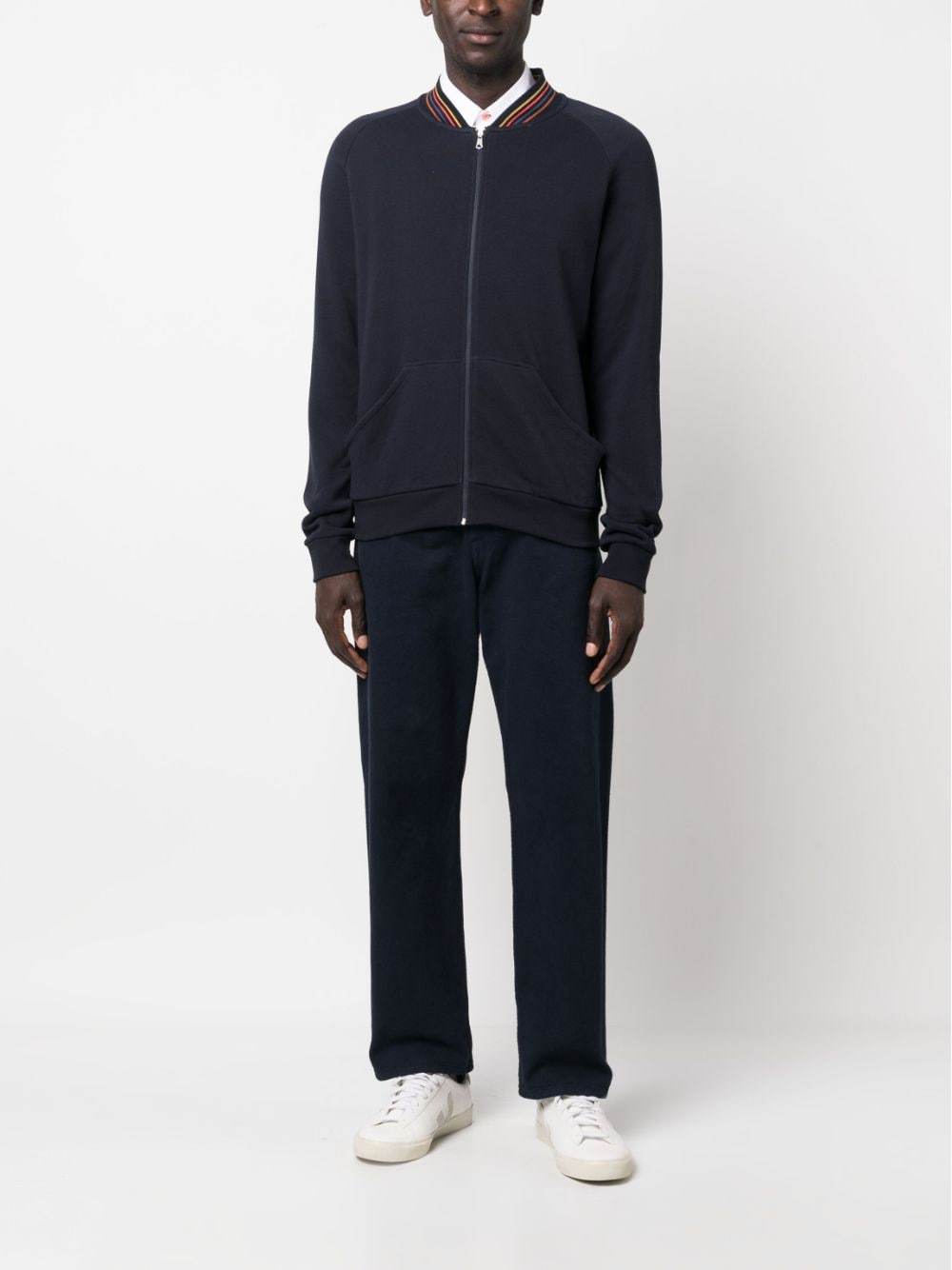 Shop Paul Smith Long-sleeved Casual Jacket In Black