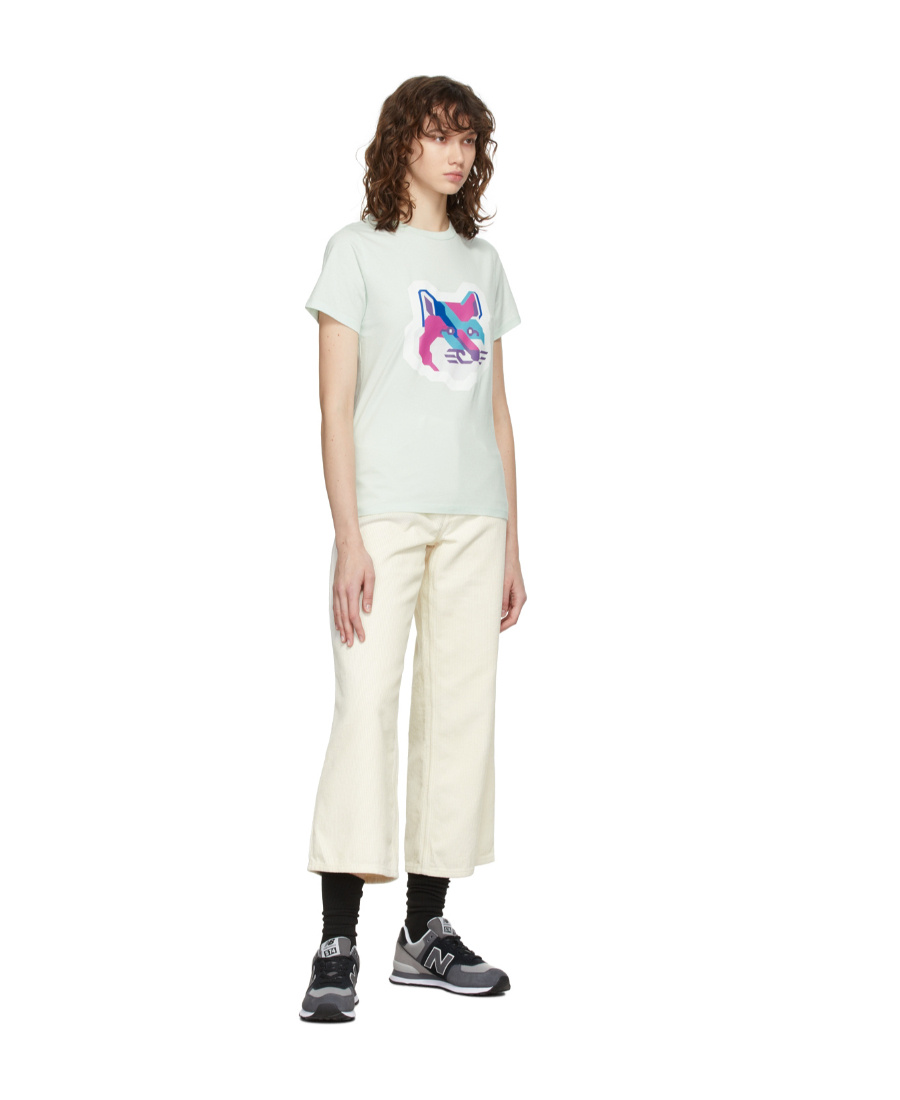 MAISON KITSUNÉ FOX HEAD PRINTED T-SHIRT 