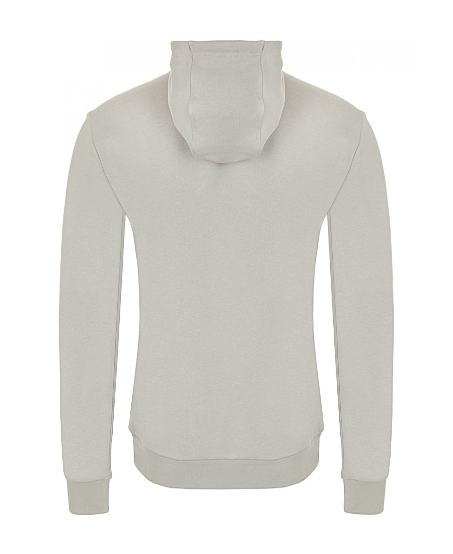 Ea7 Logo Hooded Sweater In Gray