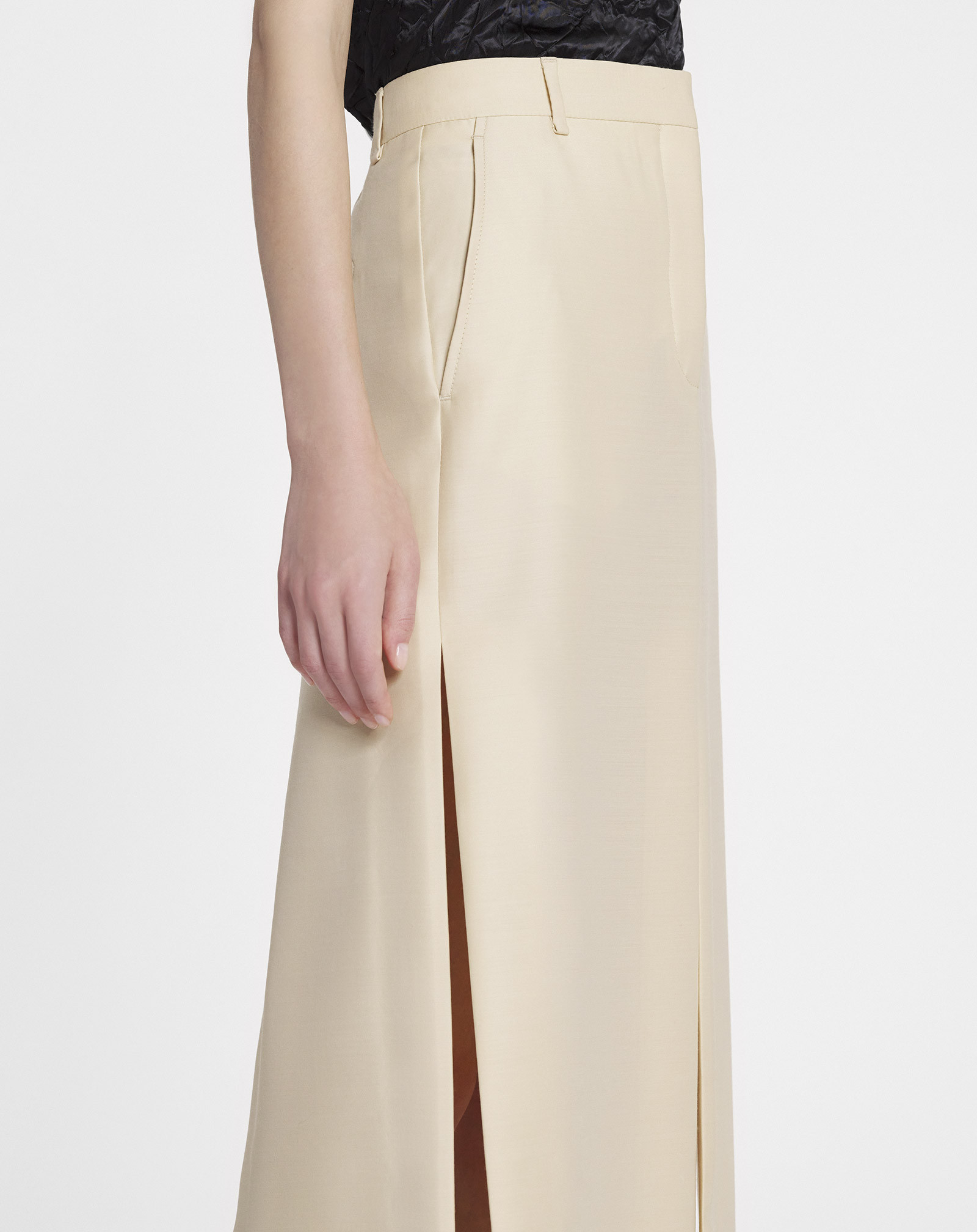 Lanvin Slits Long Skirt Skirts Beige In Nude