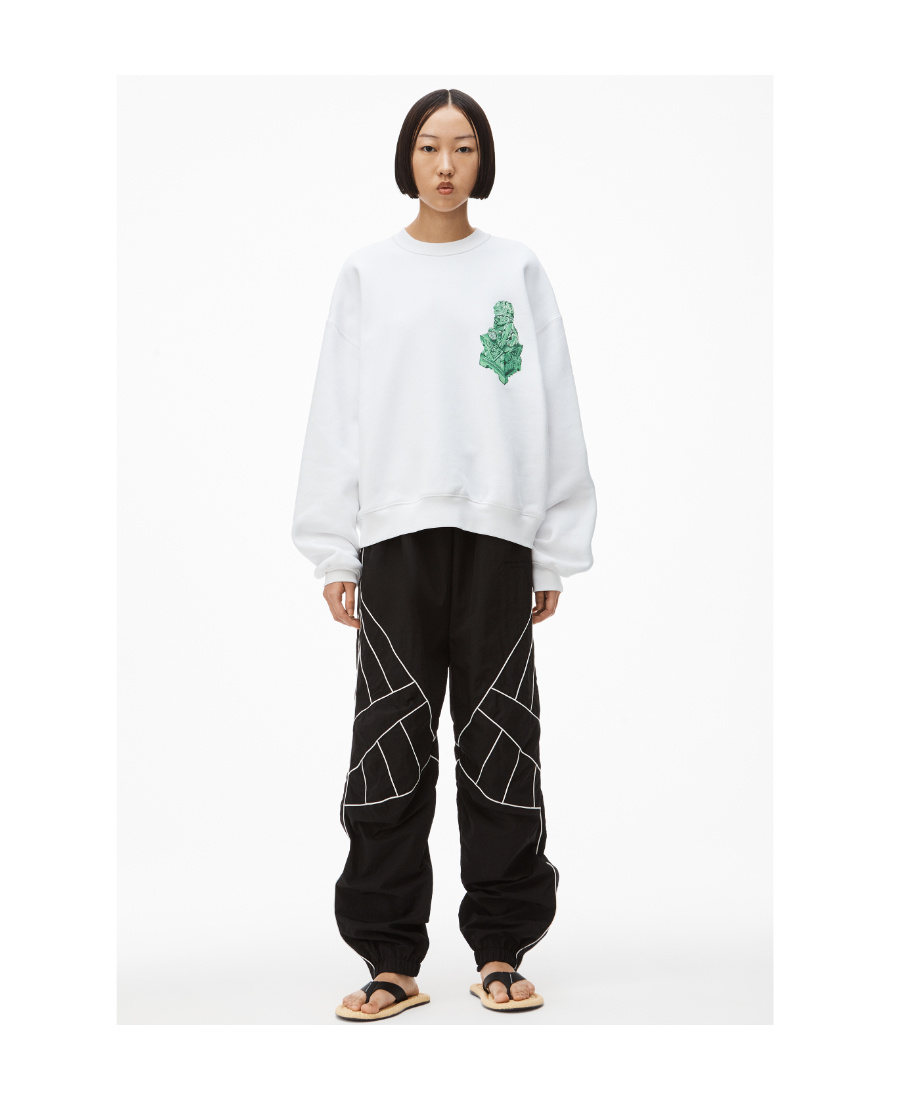 Alexander Wang Graphic-print Cotton Sweatshirt In White