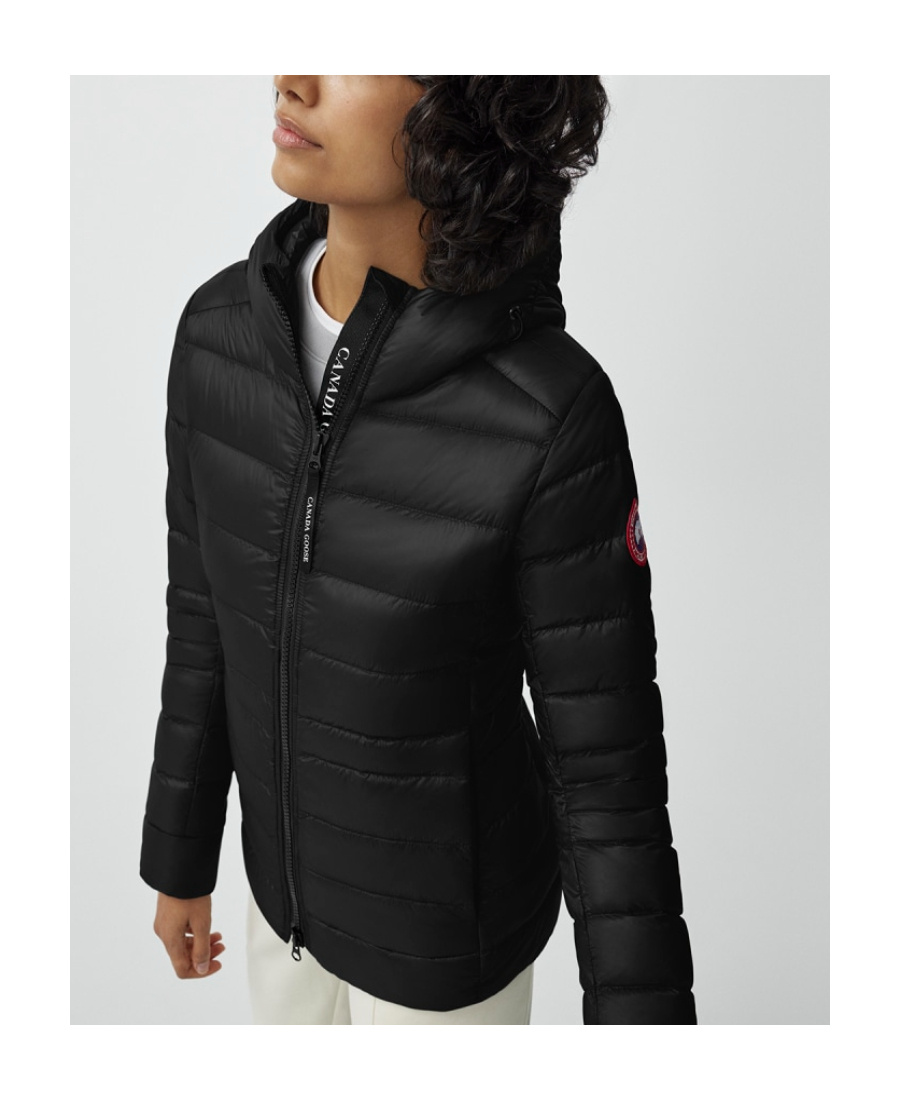 Shop Canada Goose Logo-patch Padded Down Jacket In Black