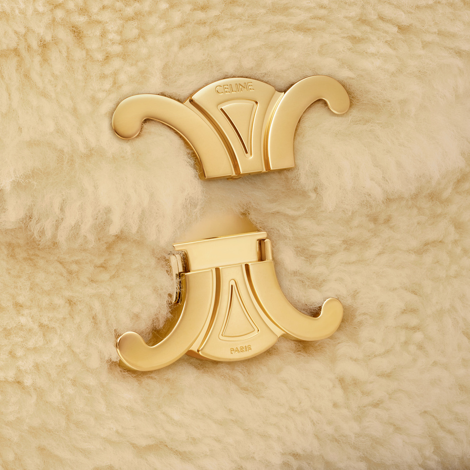 Celine Flip Shoulder Bag In Nude