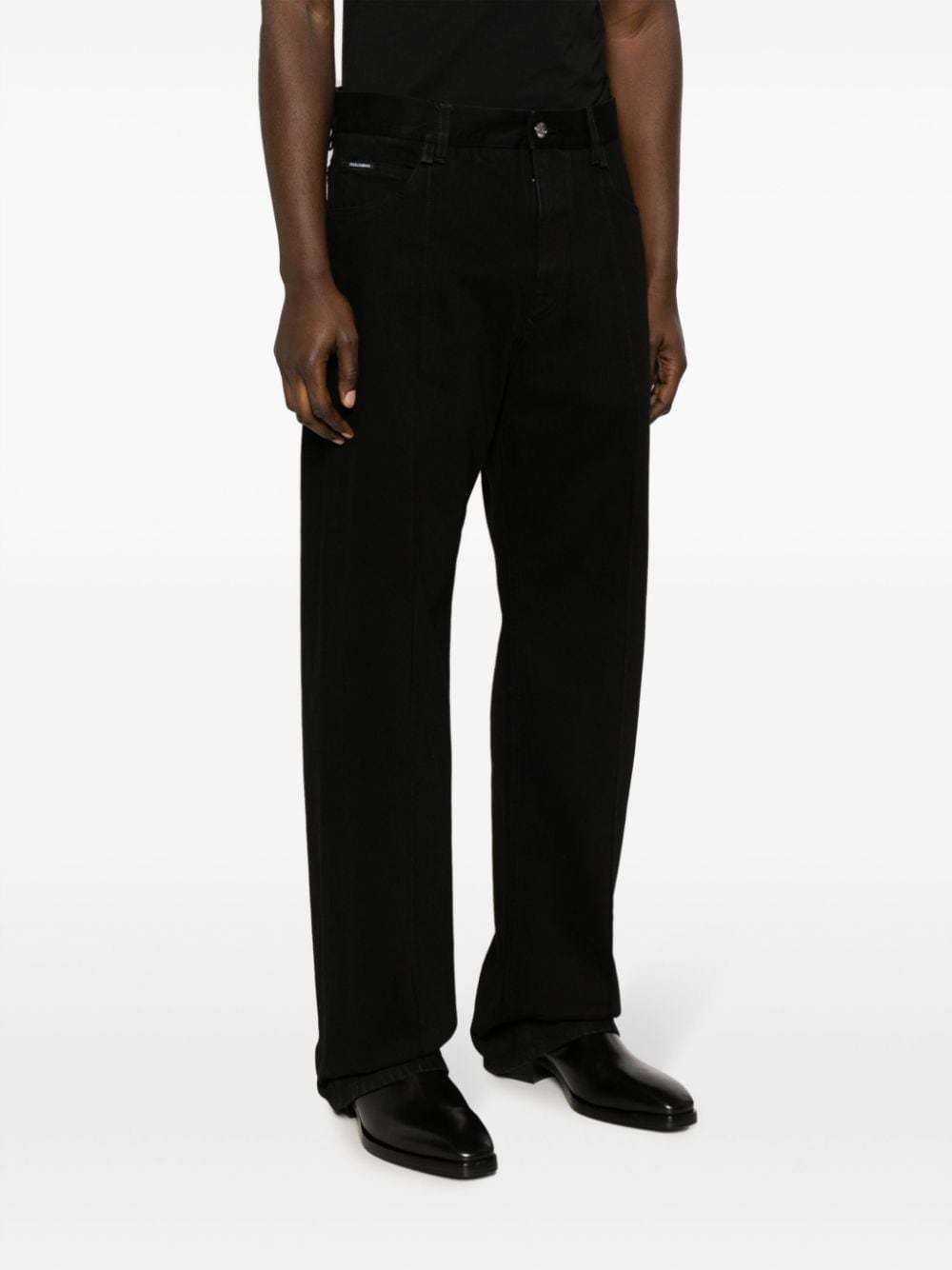 Dolce & Gabbana Mid-rise Straight-leg Jeans In Black