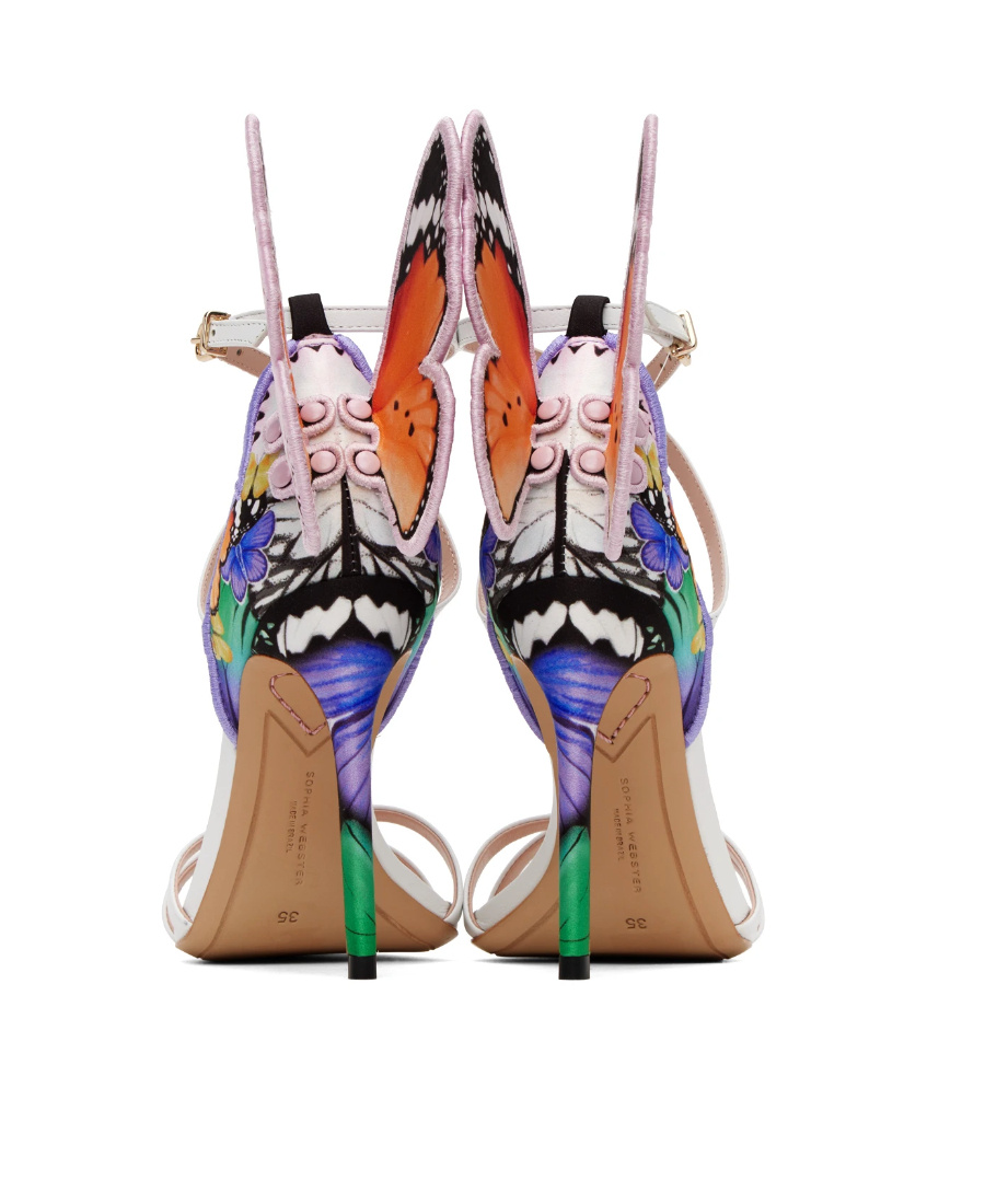 Sophia Webster Butterfly Pattern High-heeled Sandals In Multicolor