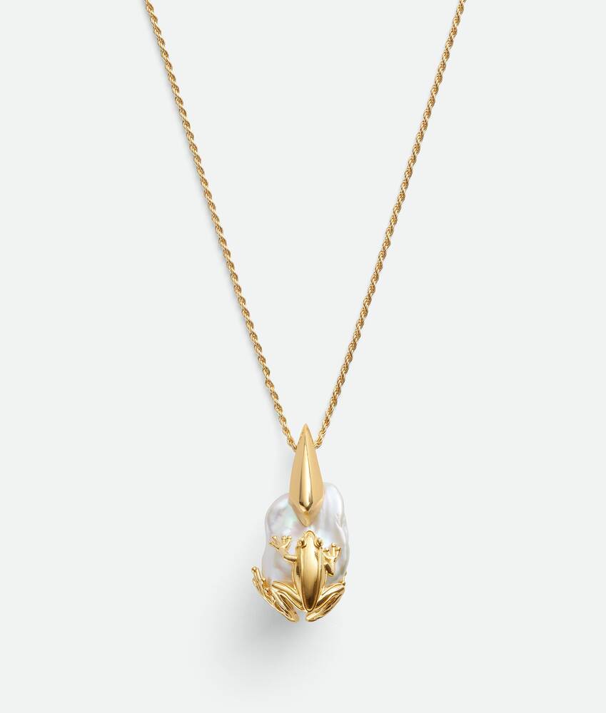 Bottega Veneta Rana Pearl Necklace In Yellow