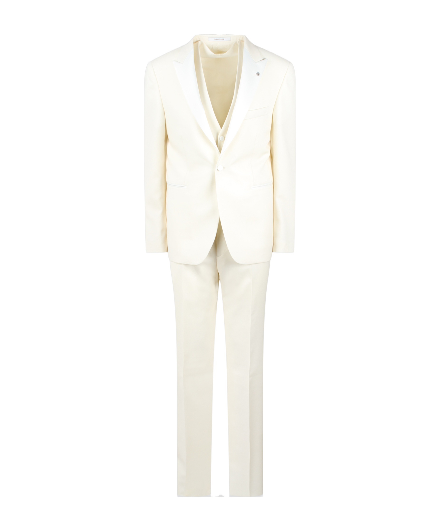 Tagliatore 3 Pieces Single Breasted Tailored Suit In White