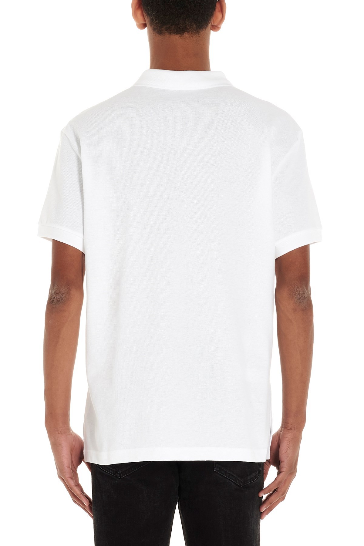 Moschino Teddy Bear Embroidered Polo Shirt In White