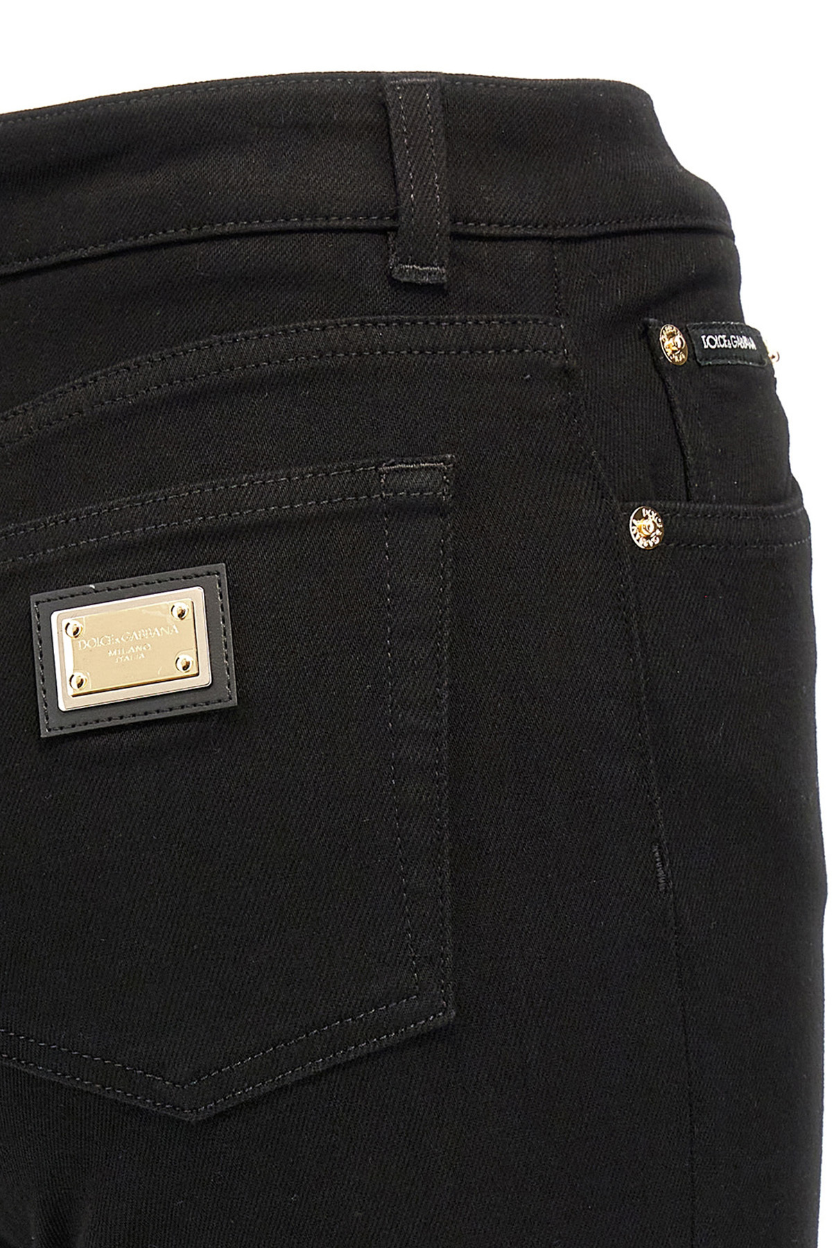 Dolce & Gabbana 5-pocket Trousers Featuring Belt Loops In Black