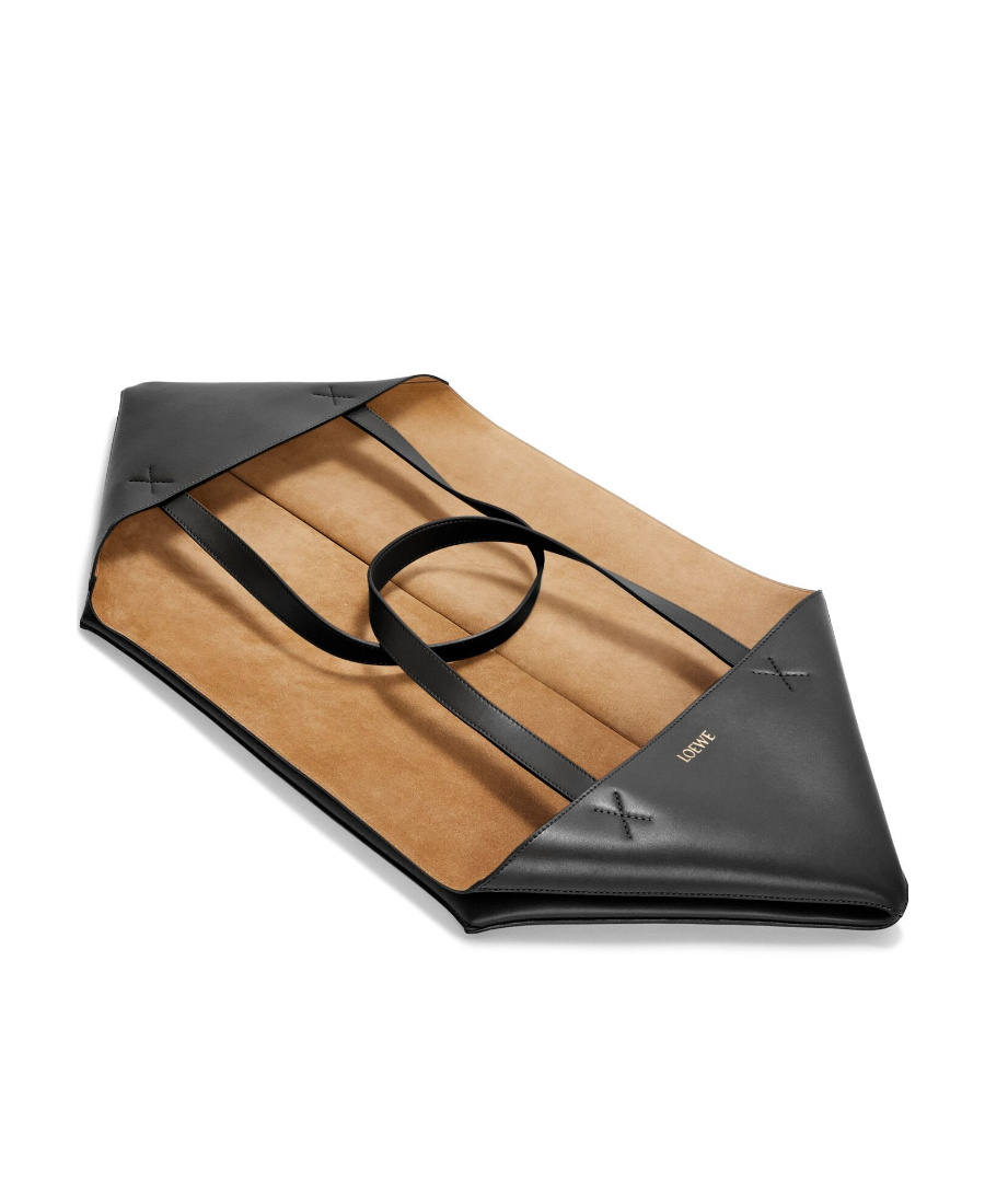 Loewe Puzzle Fold Folding Todd Bag In Black