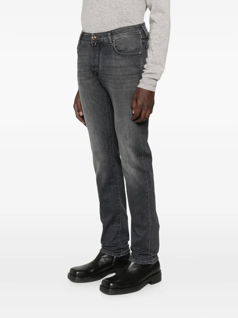 Jacob Cohen Button-fly Jeans In Black