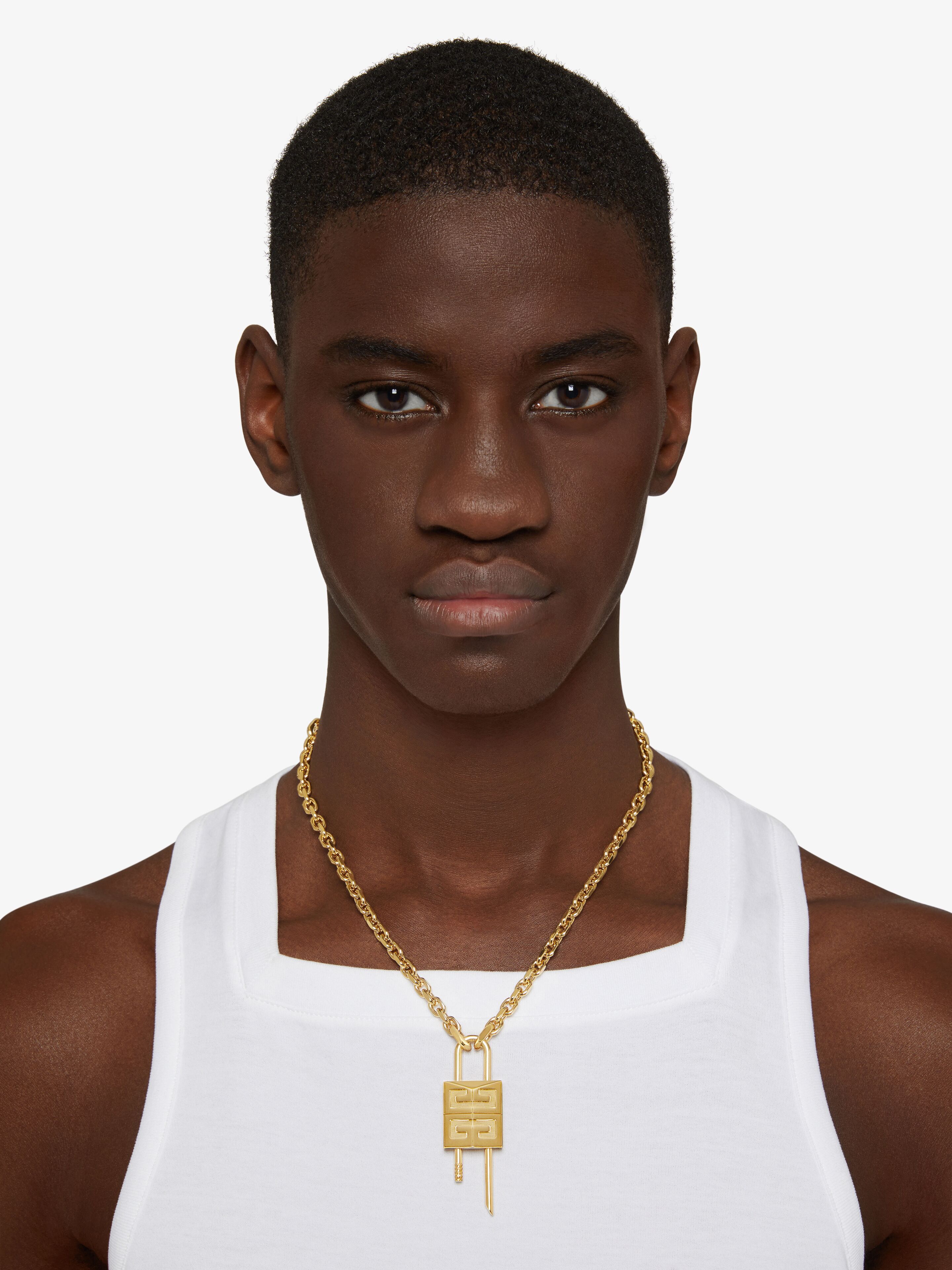 Givenchy 4g Padlock-pendant Necklace In Yellow