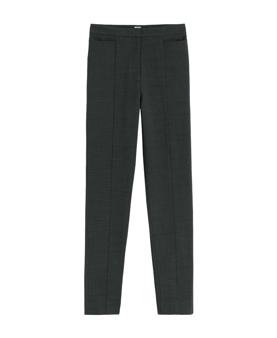 Totême Cuff-slit Suit Trousers In Black