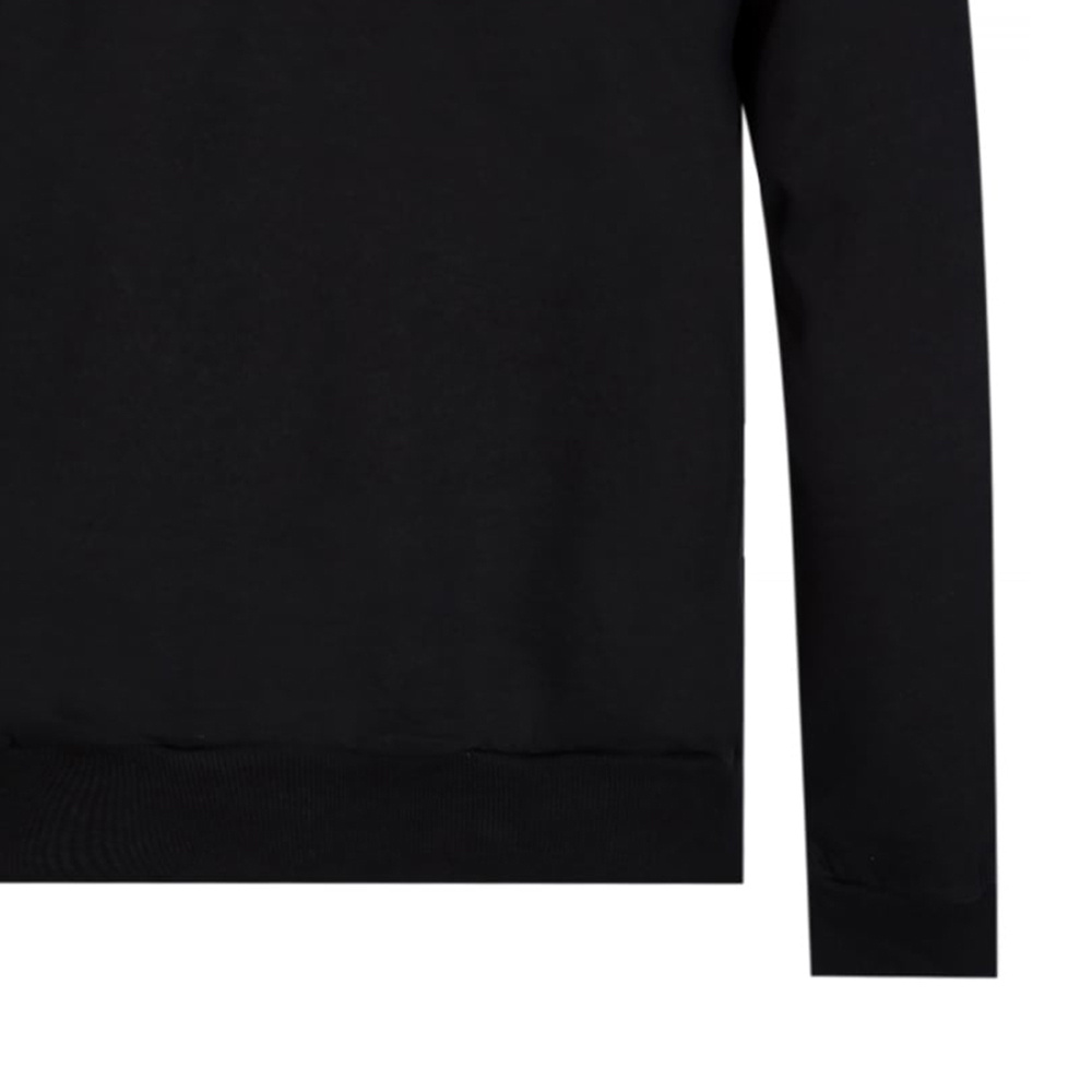 Paul & Shark Long-sleeved Round-neck Sweater In Black