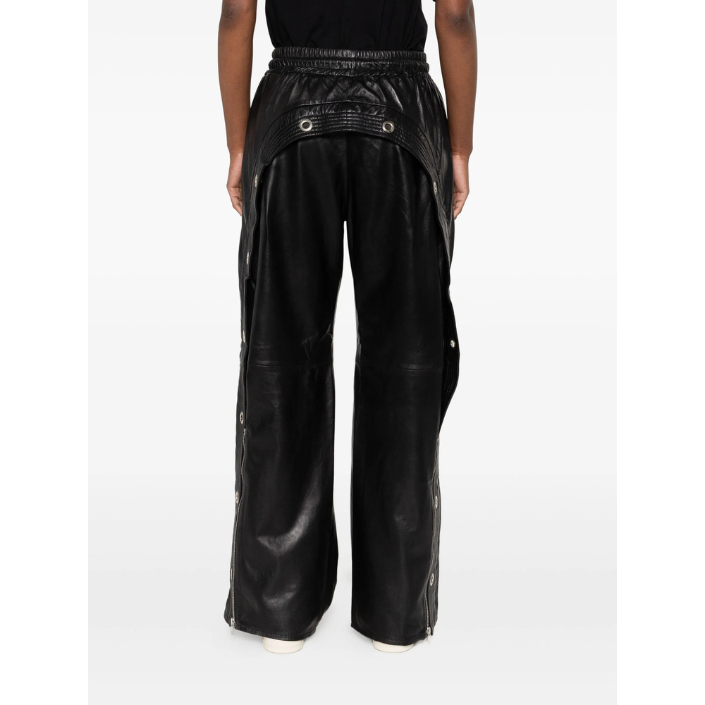 R13 Leather Side-zip Trousers In Black