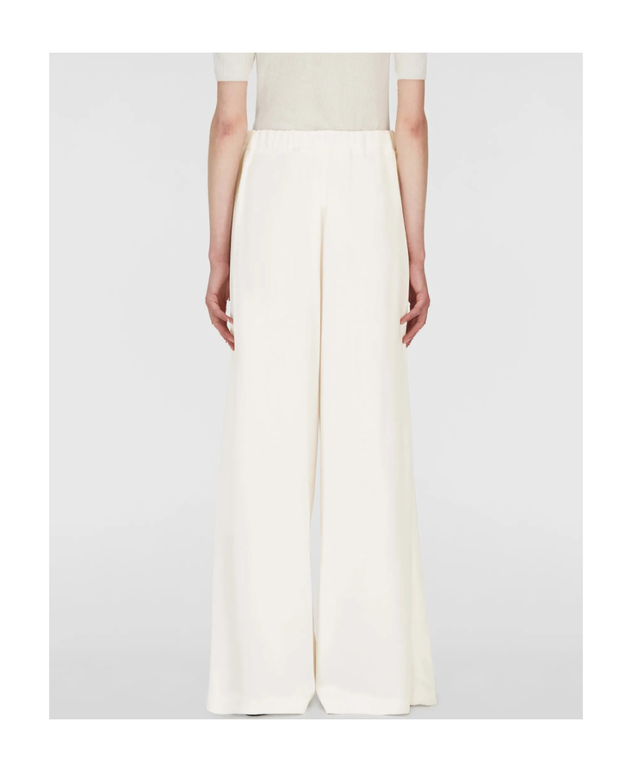 Fabiana Filippi Pleated Wide-leg Trousers In White
