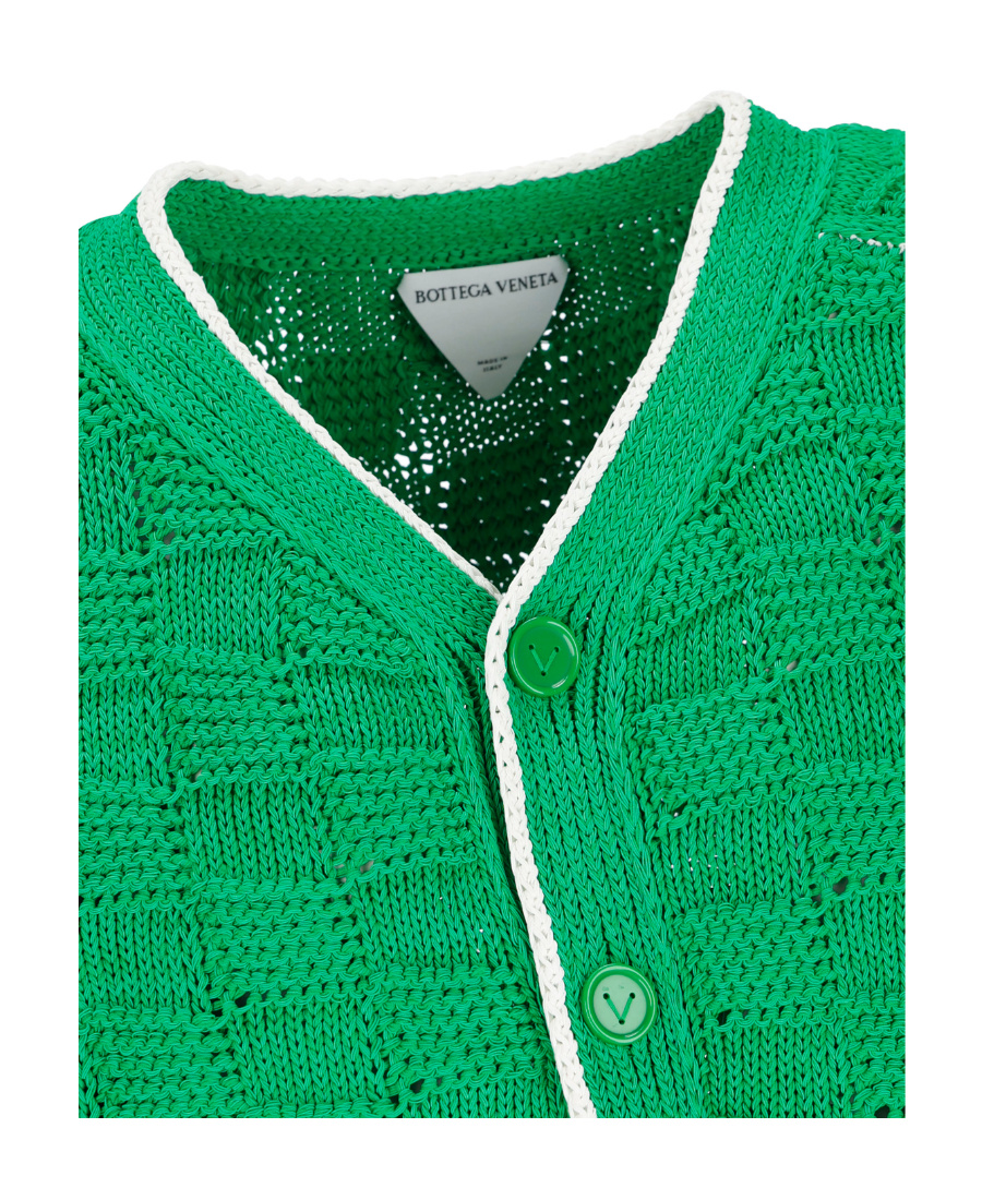 BOTTEGA VENETA INTRECCIATO KNITTED CARDIGAN