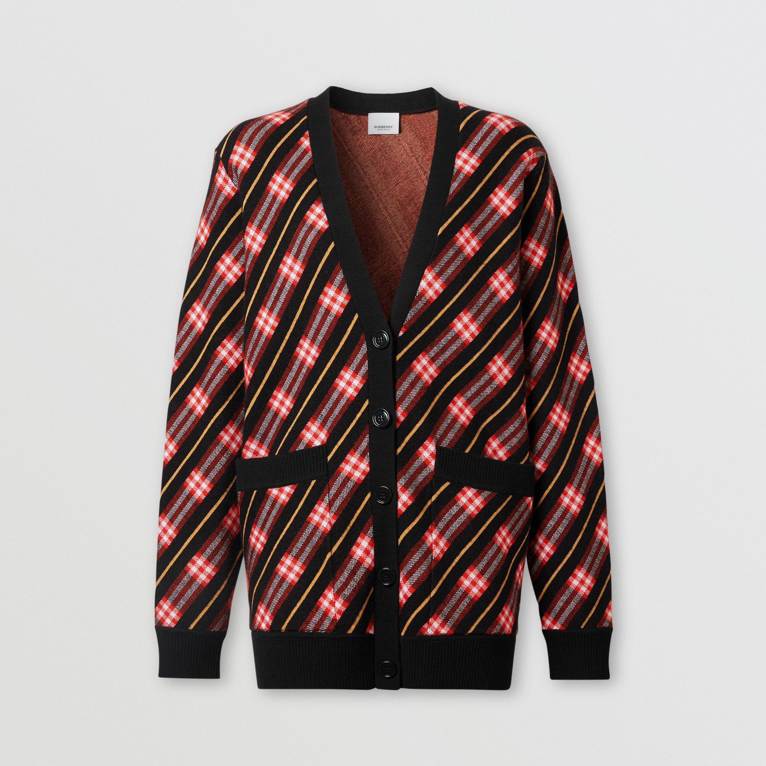 Burberry Icon Stripe Knitted Cardigan In Multi