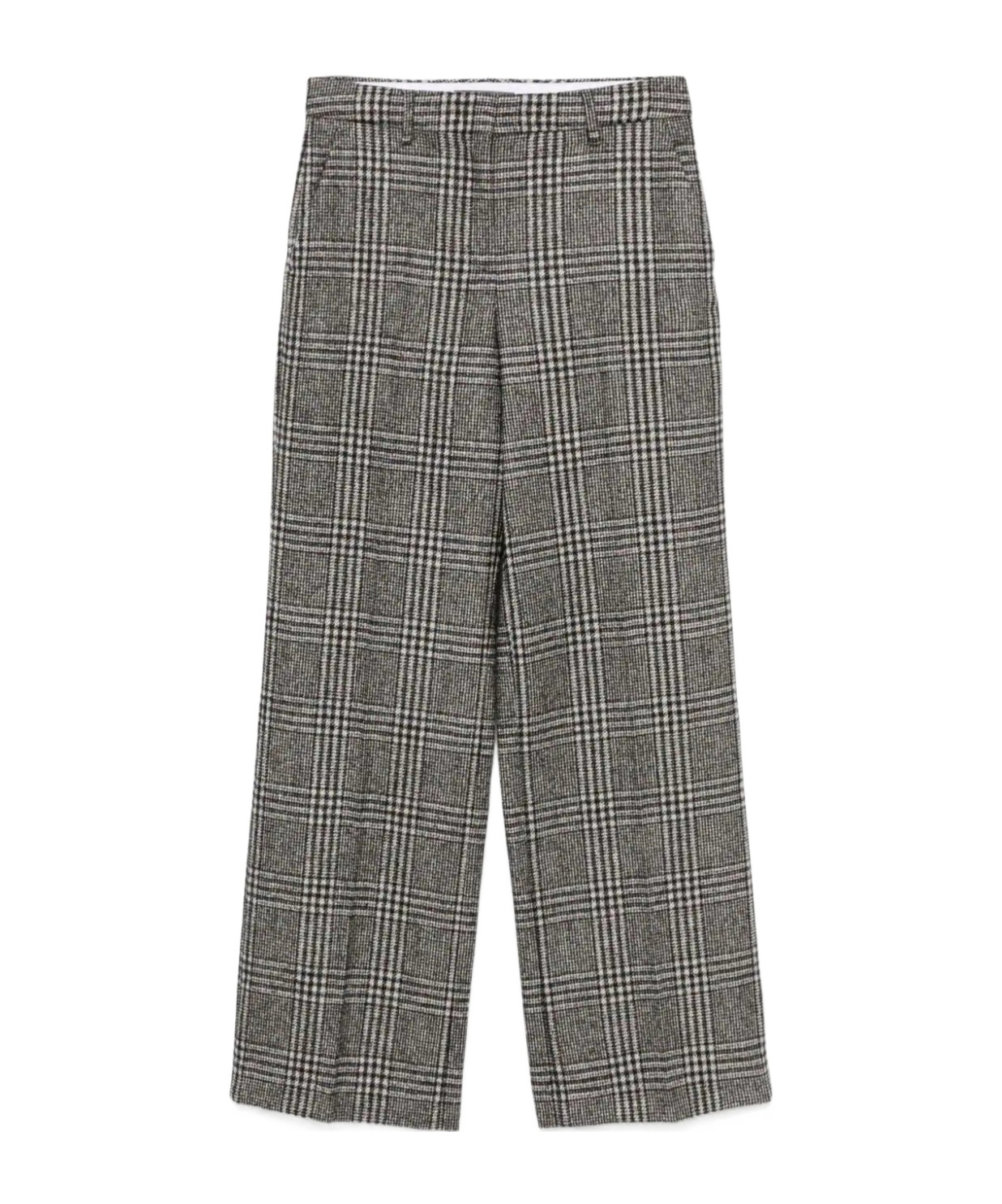 Lorena Antoniazzi Checkered Trousers In Gray