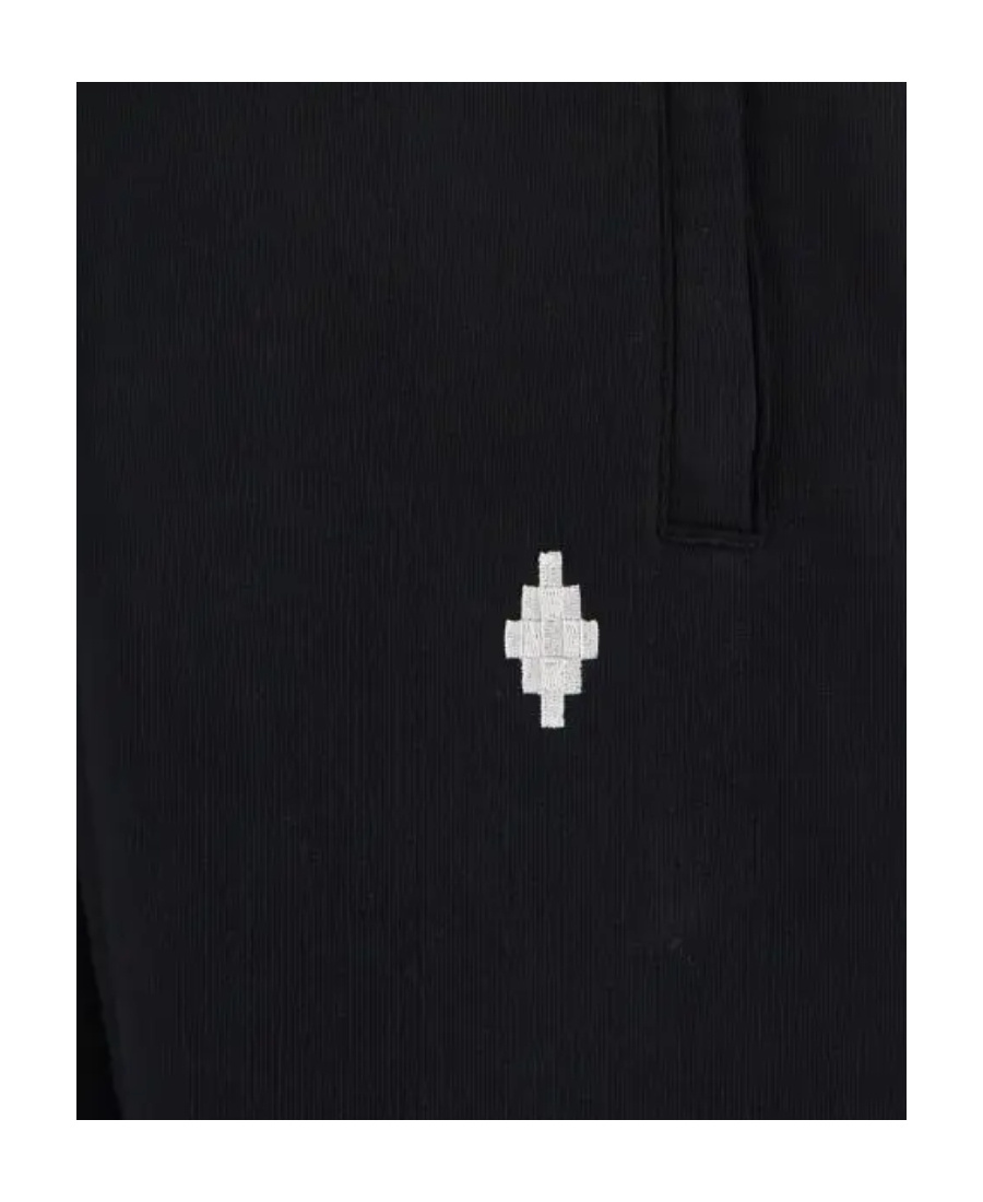 Marcelo Burlon County Of Milan Black Cotton Joggers In Black
