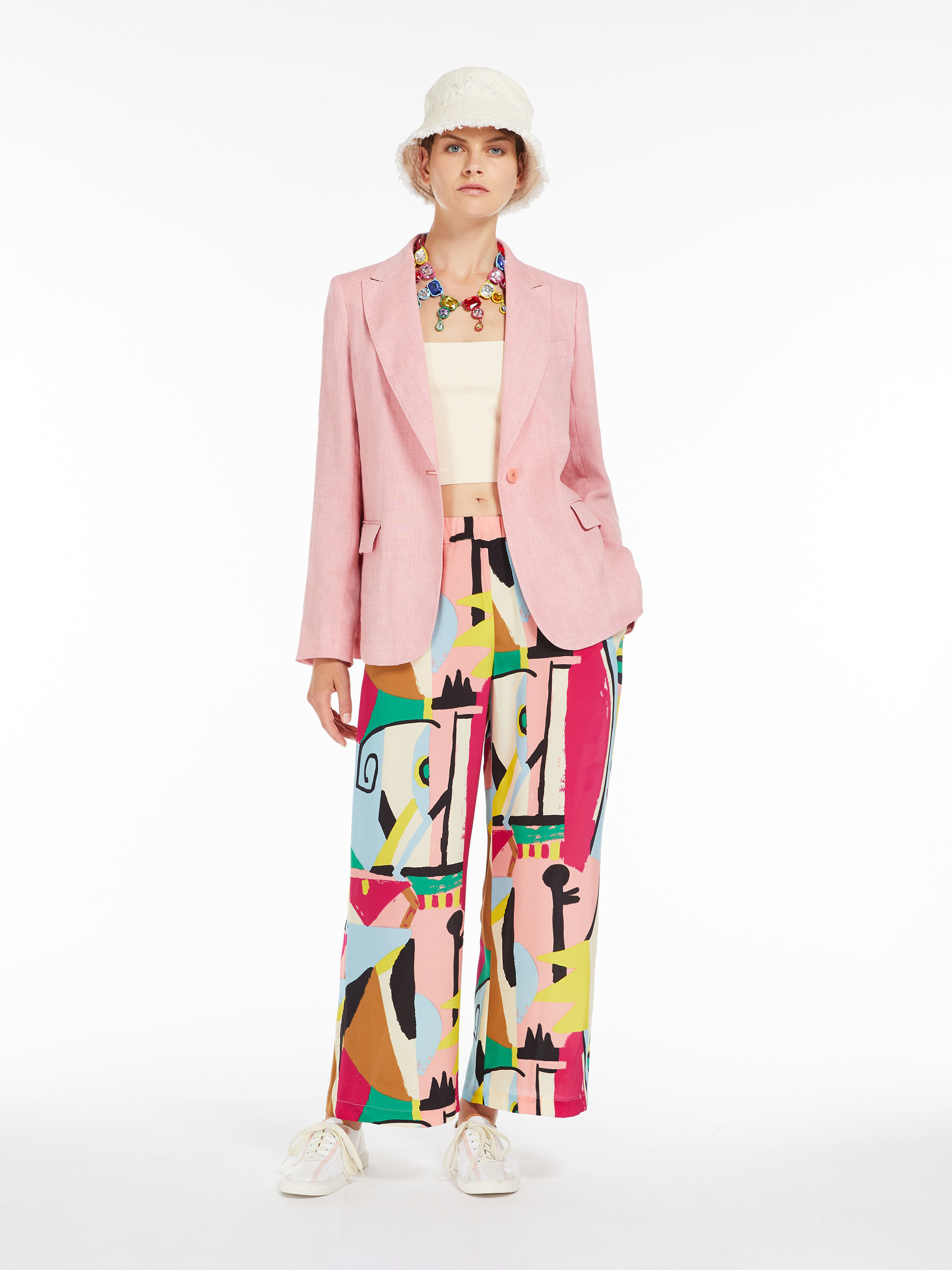 WEEKEND MAX MARA PATTERN PRINTED CASUAL PANTS