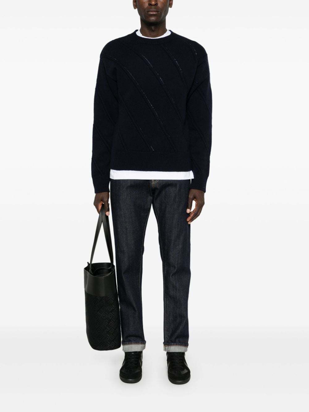 Pt Torino Turn-up Hem Straight-leg Jeans In Black
