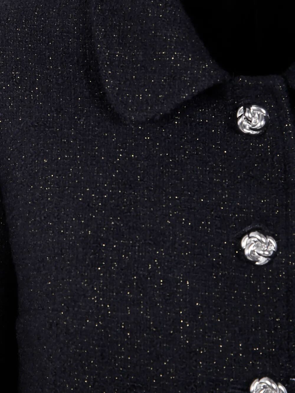 Tagliatore Idelle Rose-shaped Buttons Jacket In Black