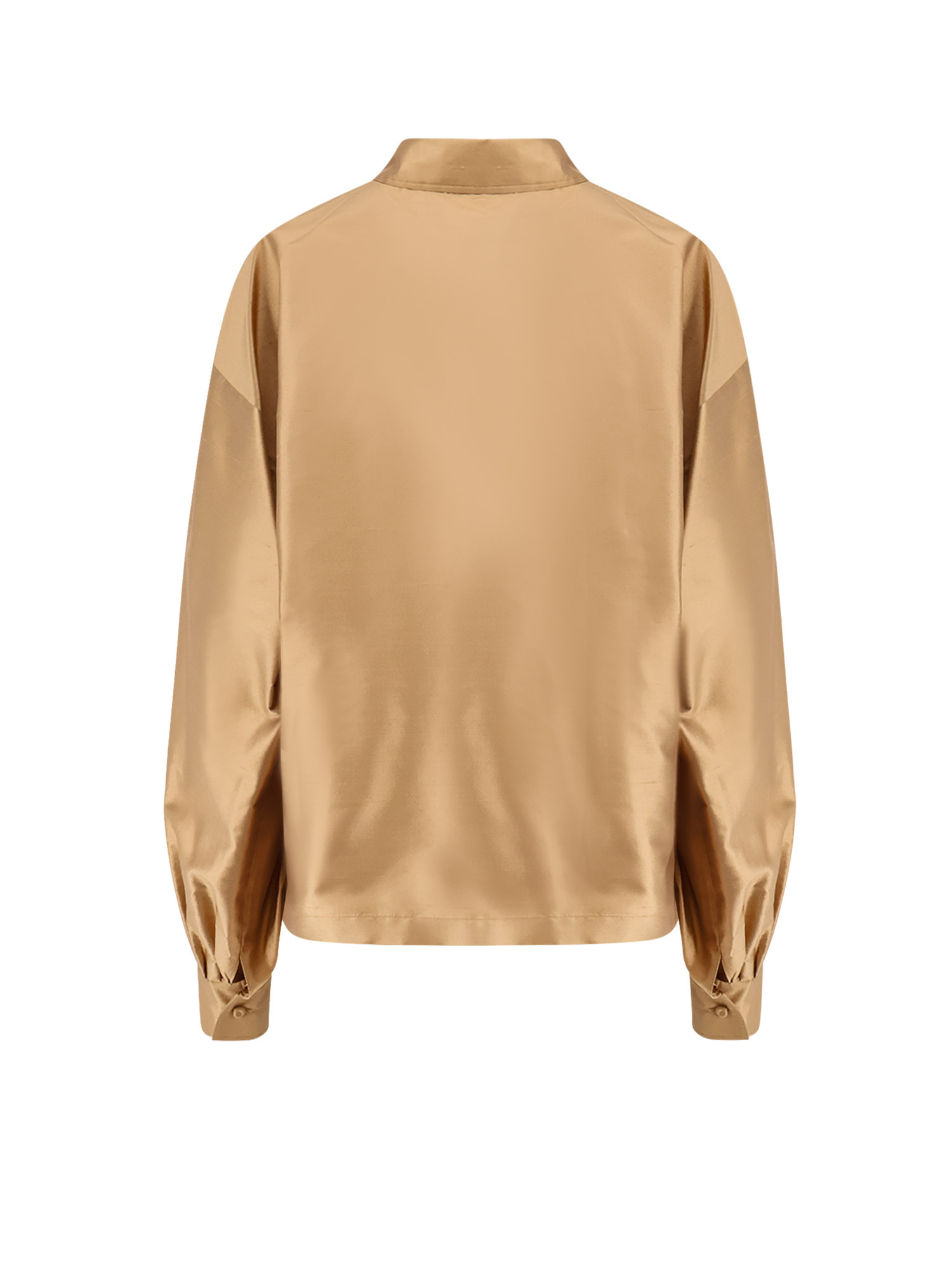 Max Mara Scalata Shantung Shirt In Nude