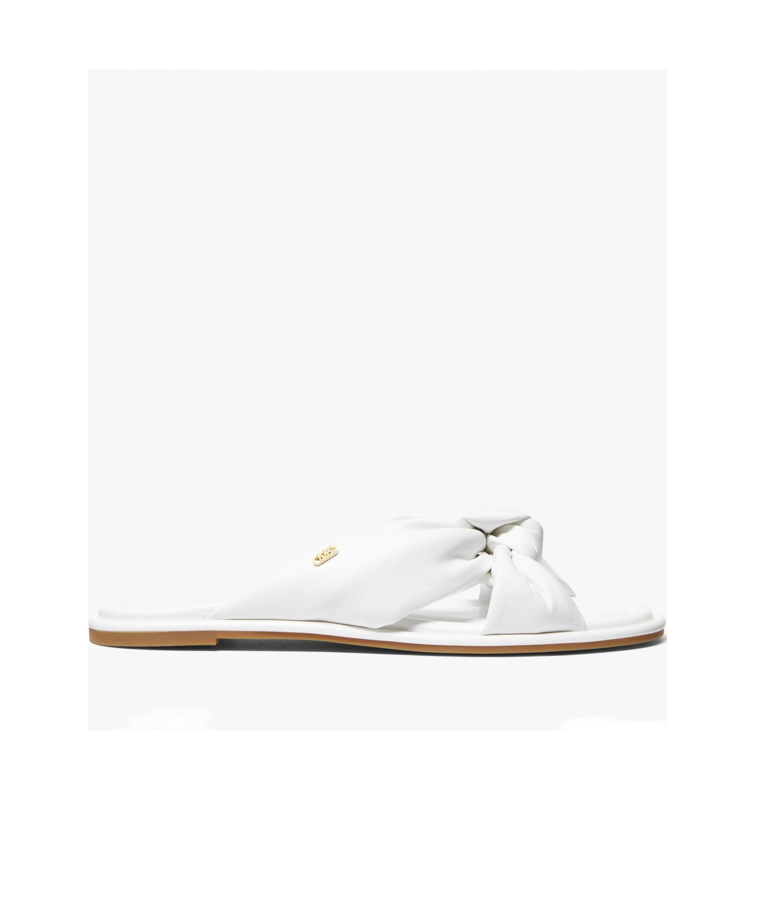 Michael Kors Open-toed Flat-bottomed Sandals In White