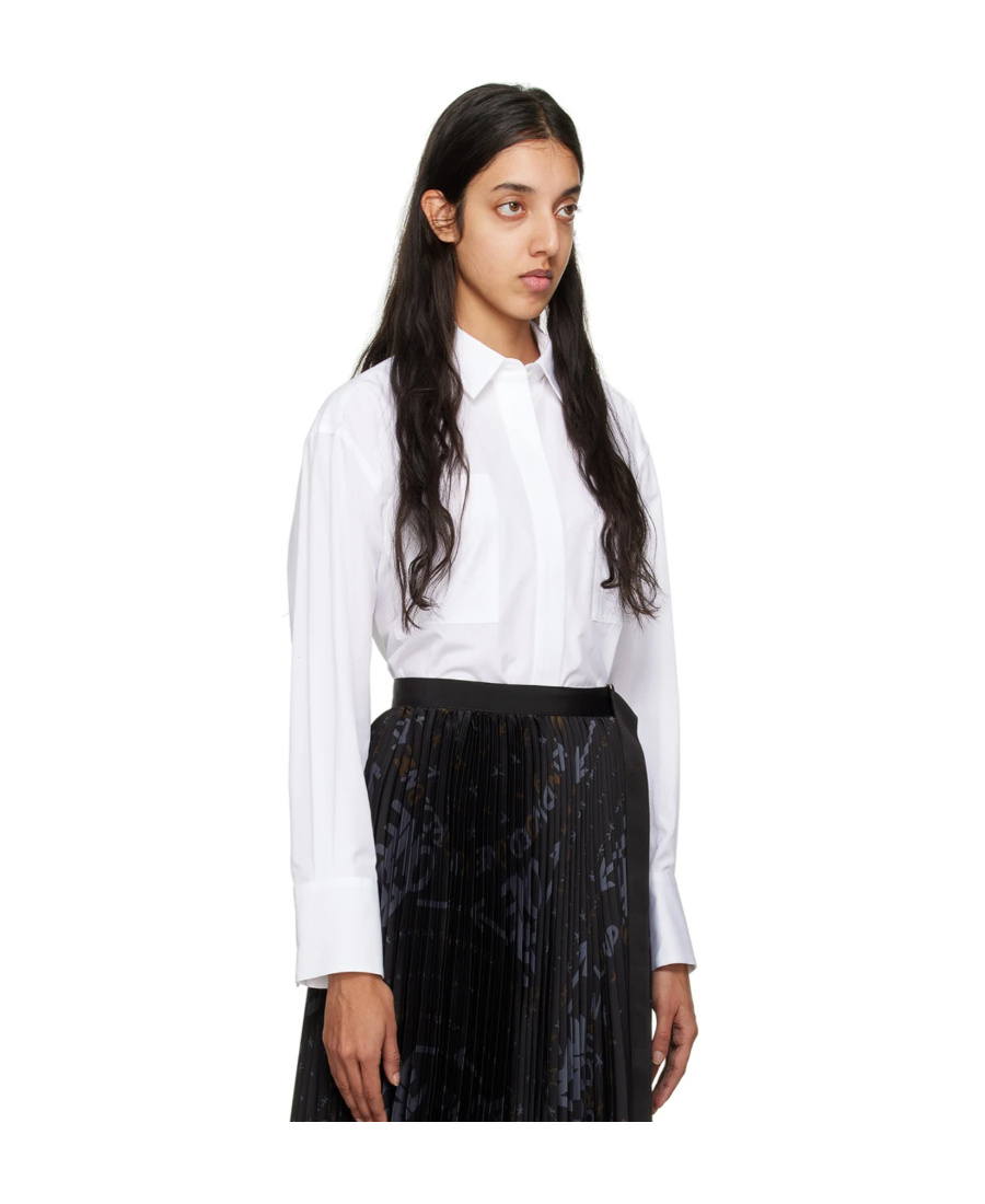 Shop Sacai Long-sleeved Shirt In White